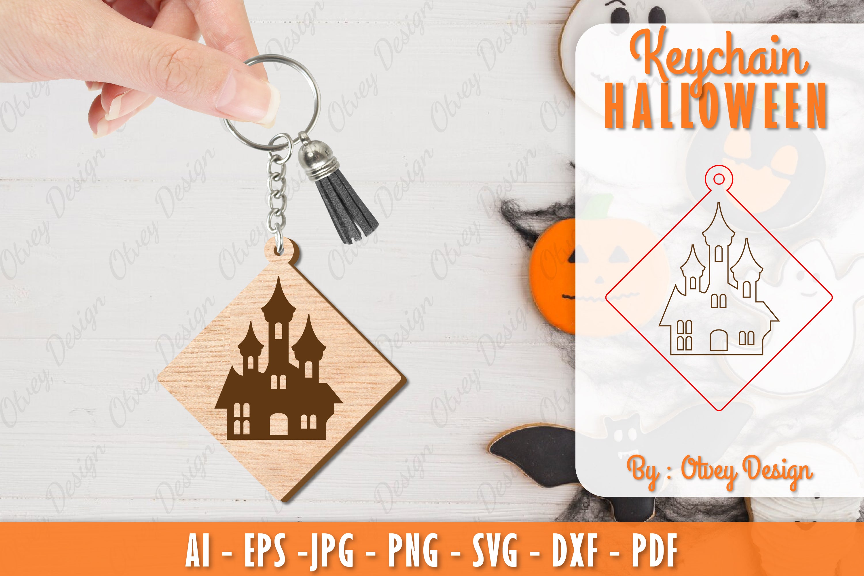 Keychain Halloween Lasercut SVG Bundle 136 - CraftNest - Digital Crafting and Art