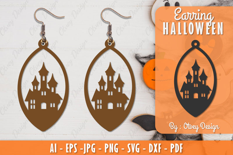 Earring Halloween Lasercut SVG Bundle 171 - CraftNest - Digital Crafting and Art
