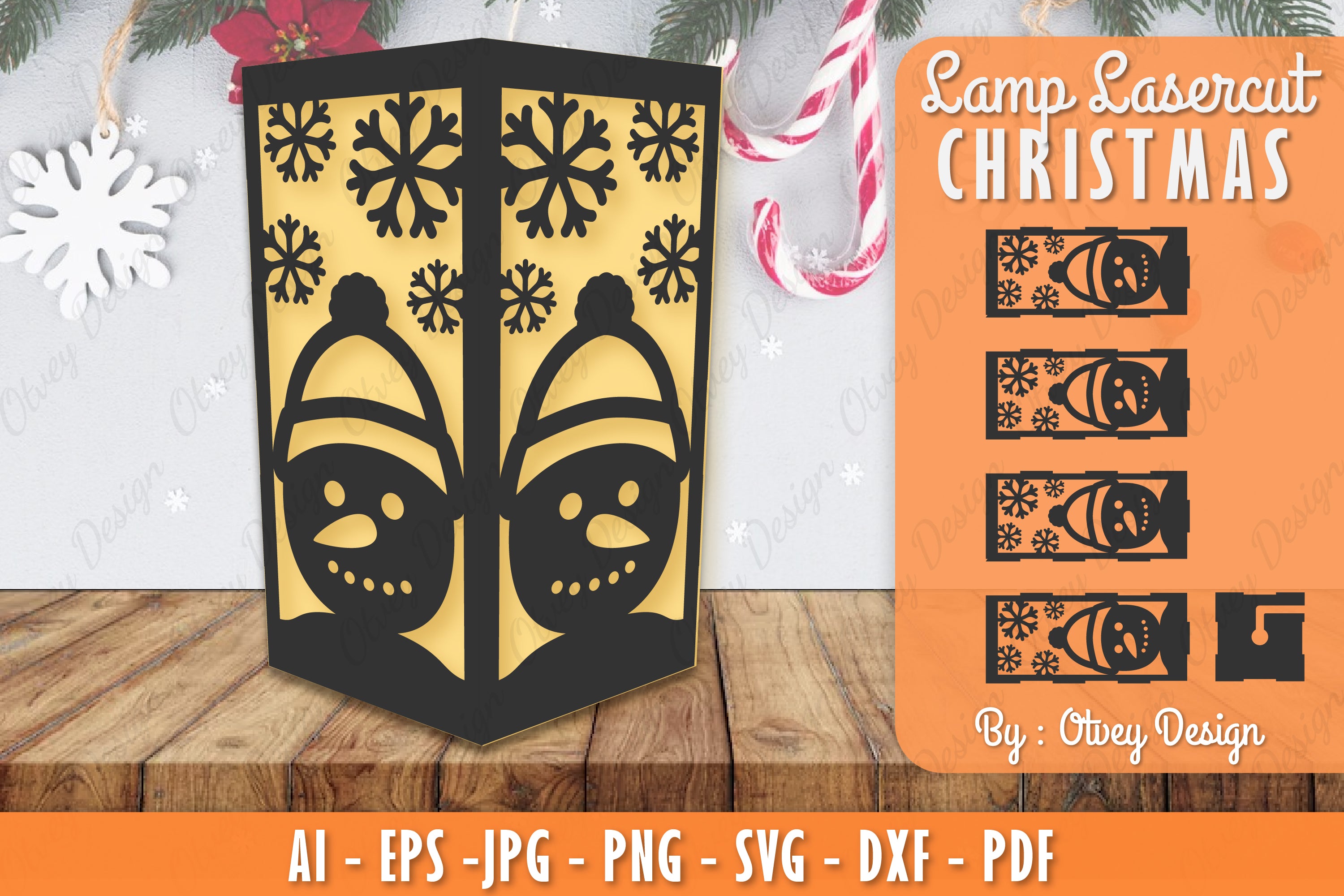 Christmas Lamp Lasercut SVG Bundle 27 - CraftNest - Digital Crafting and Art