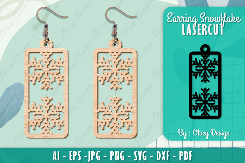 Snowflake Earring Lasercut SVG Bundle 29 - CraftNest - Digital Crafting and Art