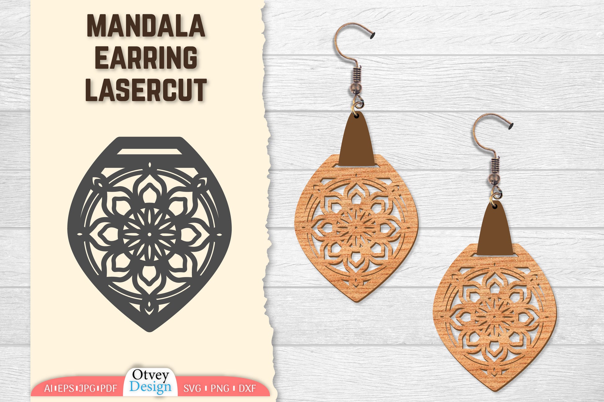 Earring Mandala Lasercut SVG Bundle 69 - CraftNest - Digital Crafting and Art