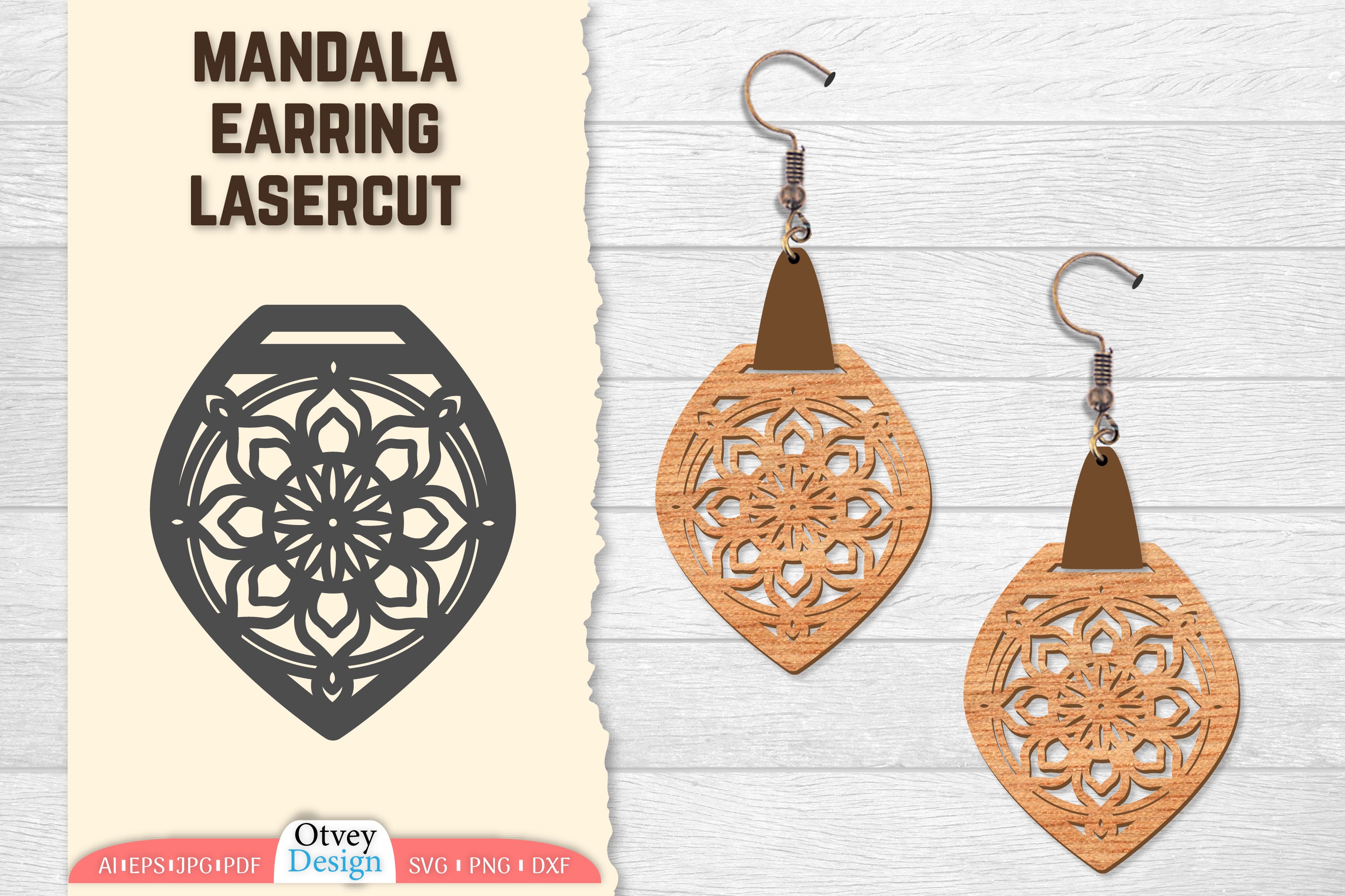 Earring Mandala Lasercut SVG Bundle 69 - CraftNest - Digital Crafting and Art
