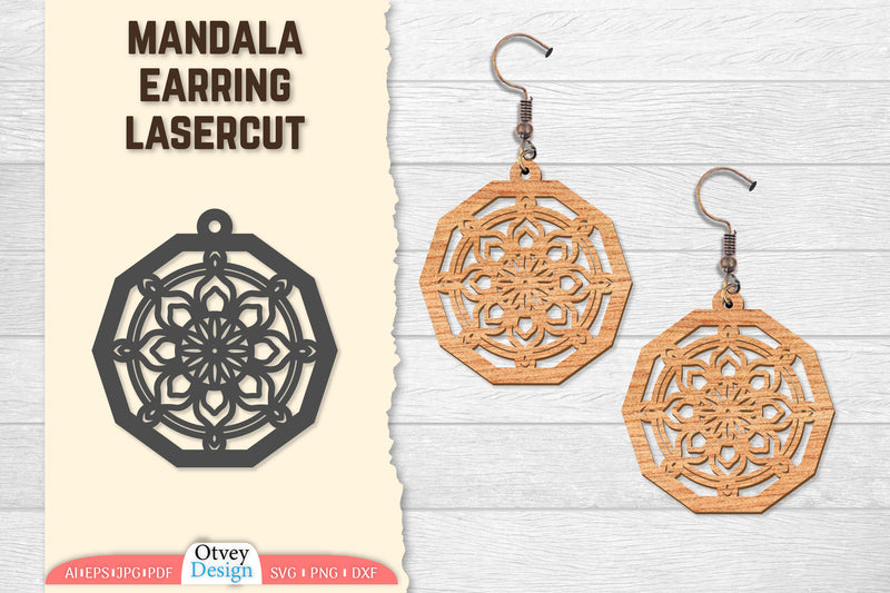 Earring Mandala Lasercut SVG Bundle 61 - CraftNest - Digital Crafting and Art