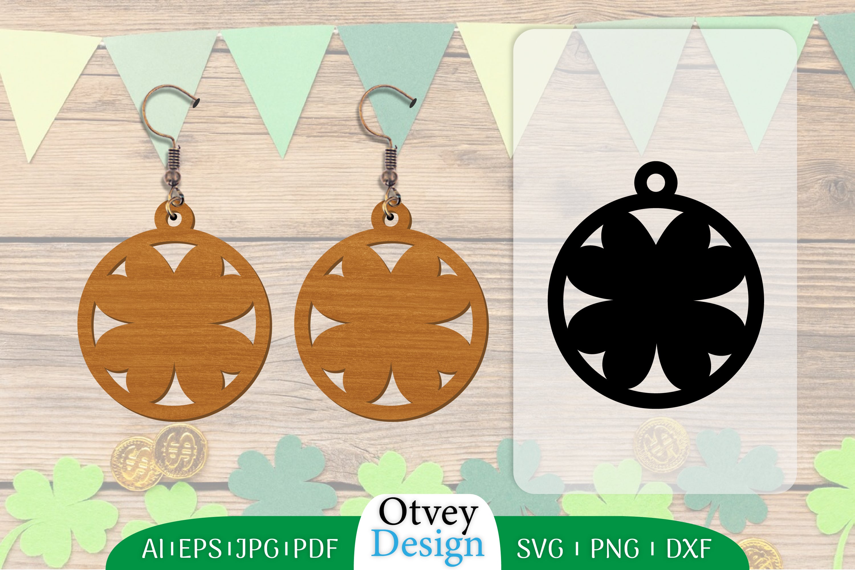 St Patrick's Day Earring Lasercut SVG Bundle 27 - CraftNest - Digital Crafting and Art