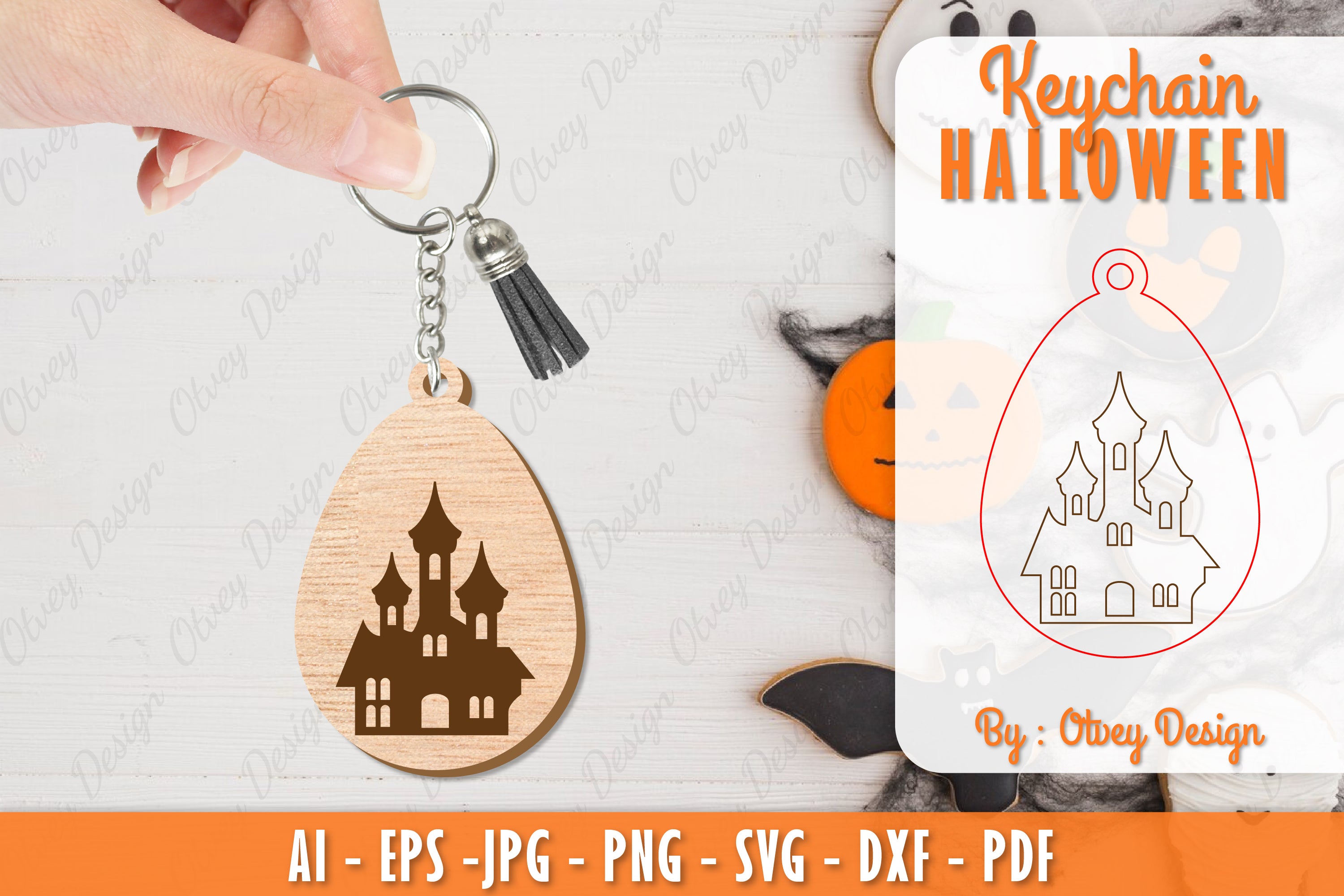 Keychain Halloween Lasercut SVG Bundle 78 - CraftNest - Digital Crafting and Art