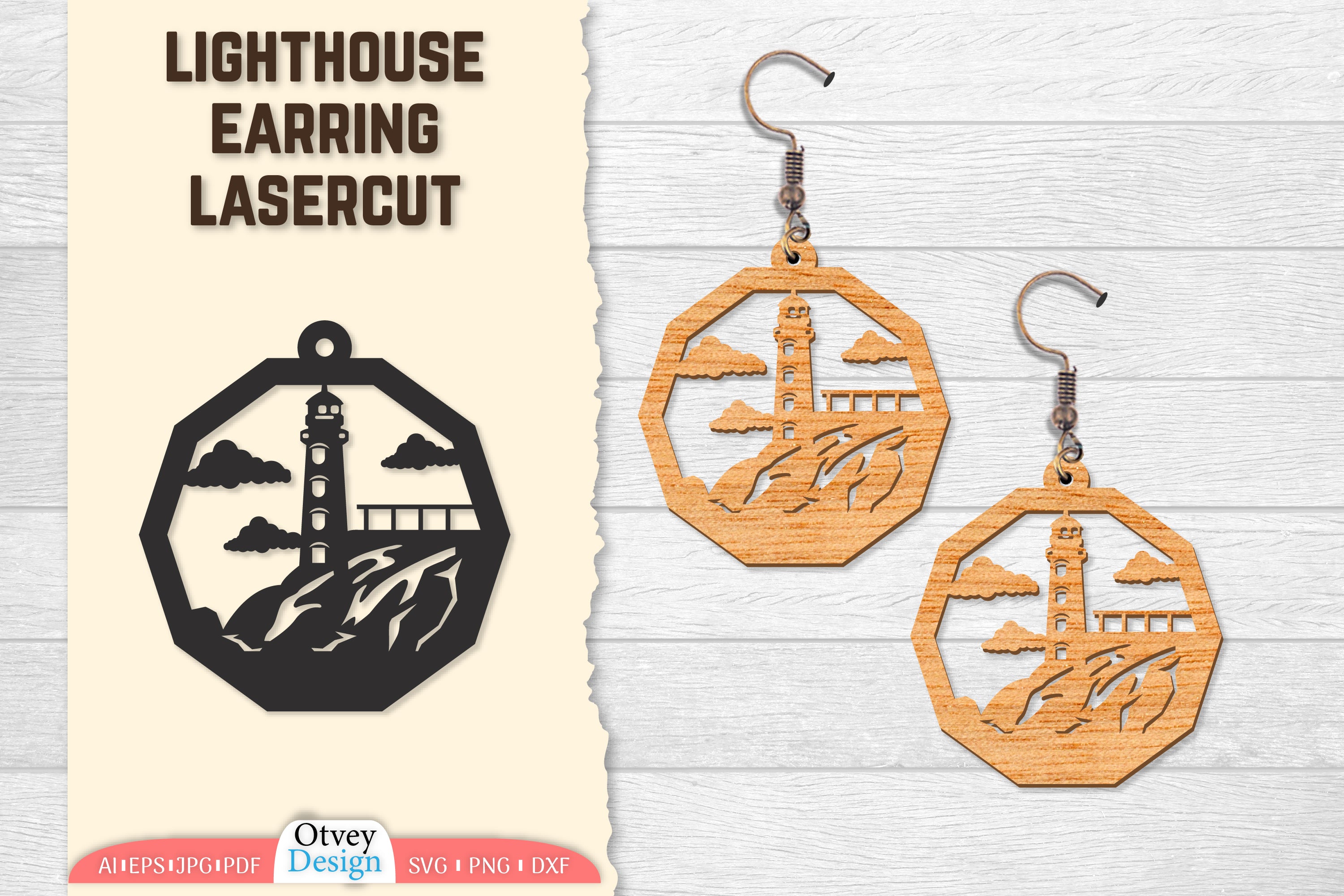 Lighthouse Earring Lasercut SVG Bundle 80 - CraftNest - Digital Crafting and Art