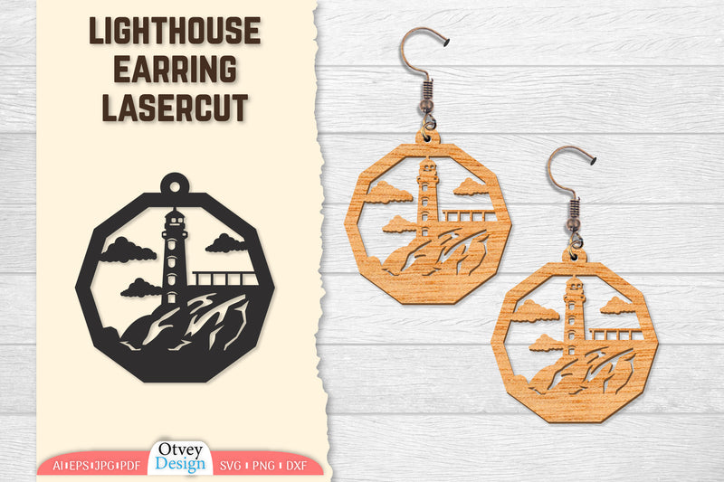 Lighthouse Earring Lasercut SVG Bundle 80 - CraftNest - Digital Crafting and Art