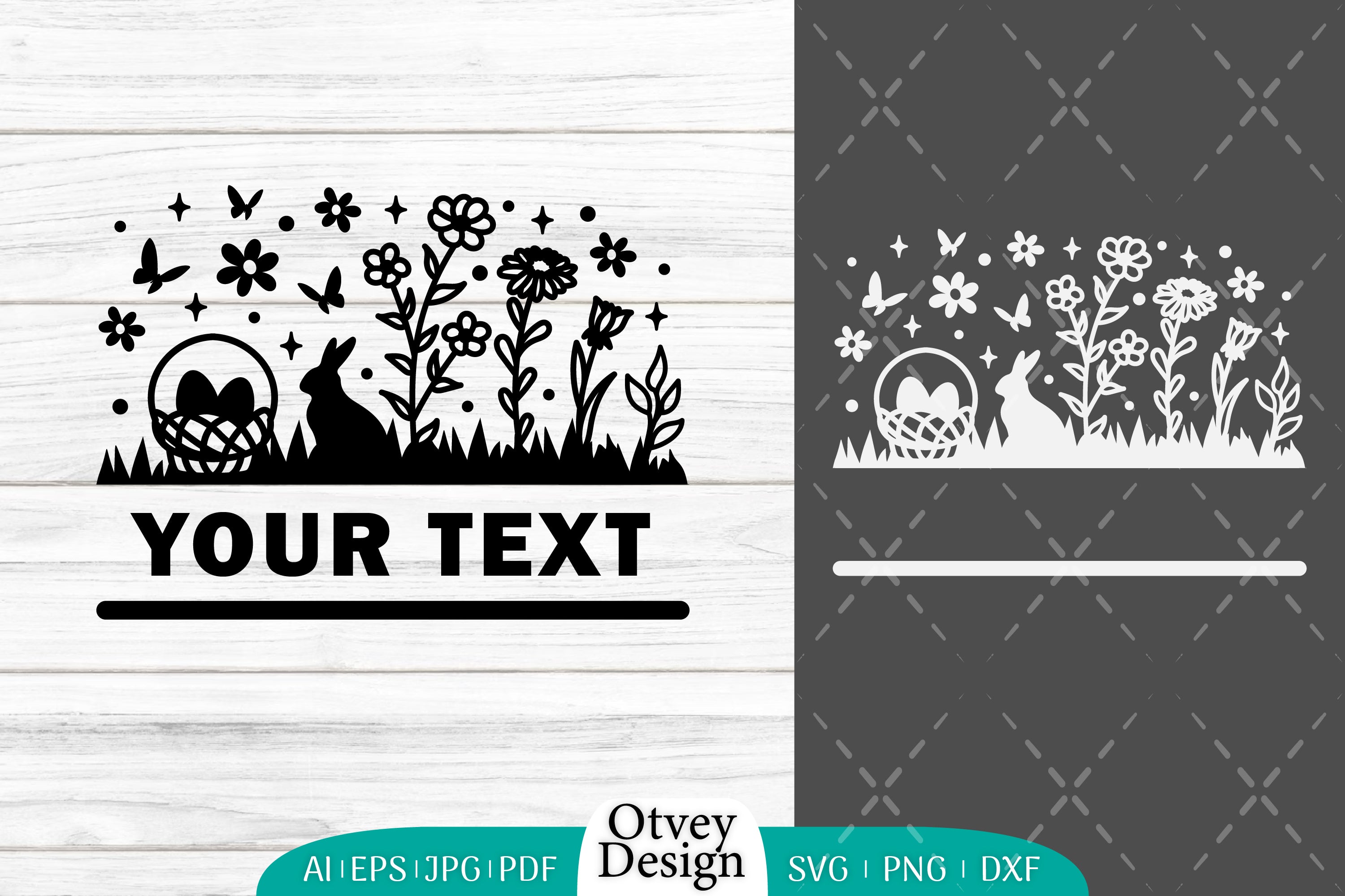 Easter Bunny Garden Scene SVG Bundle 13 - CraftNest - Digital Crafting and Art