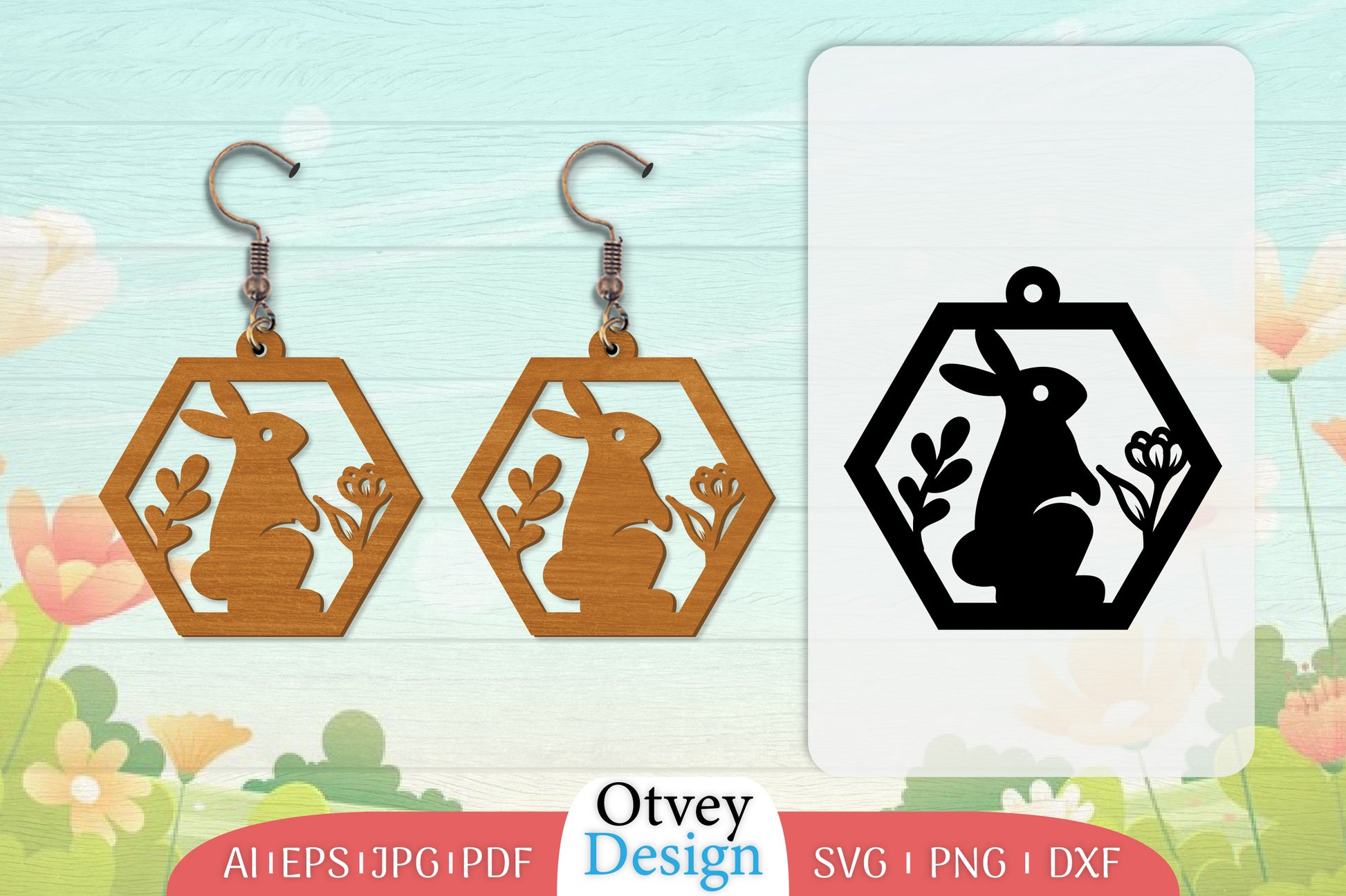 Earring Rabbit Lasercut SVG Bundle 78 - CraftNest - Digital Crafting and Art