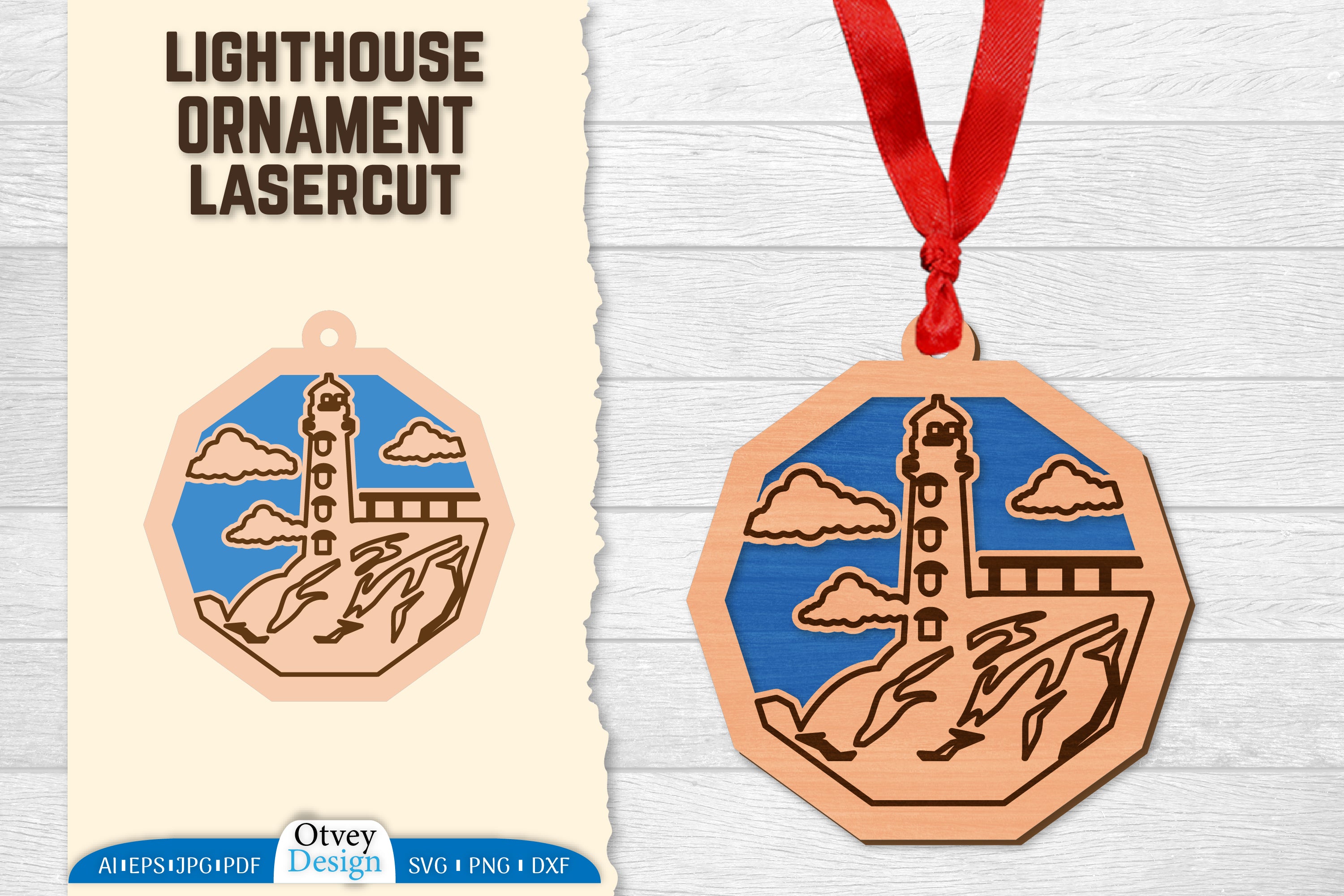 Lighthouse Lasercut Ornament SVG Bundle 71 - CraftNest - Digital Crafting and Art