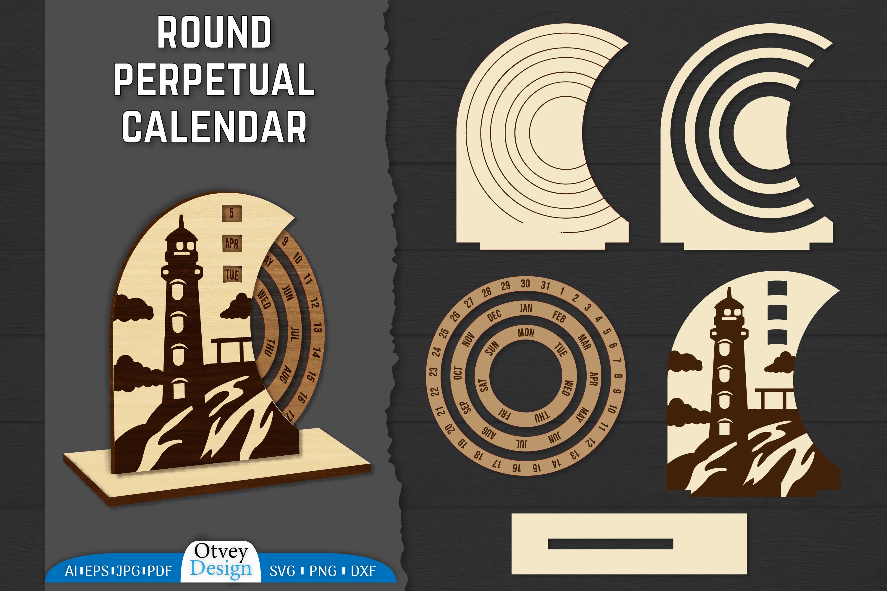 Perpetual Calendar Lasercut SVG Bundle 2 - CraftNest - Digital Crafting and Art