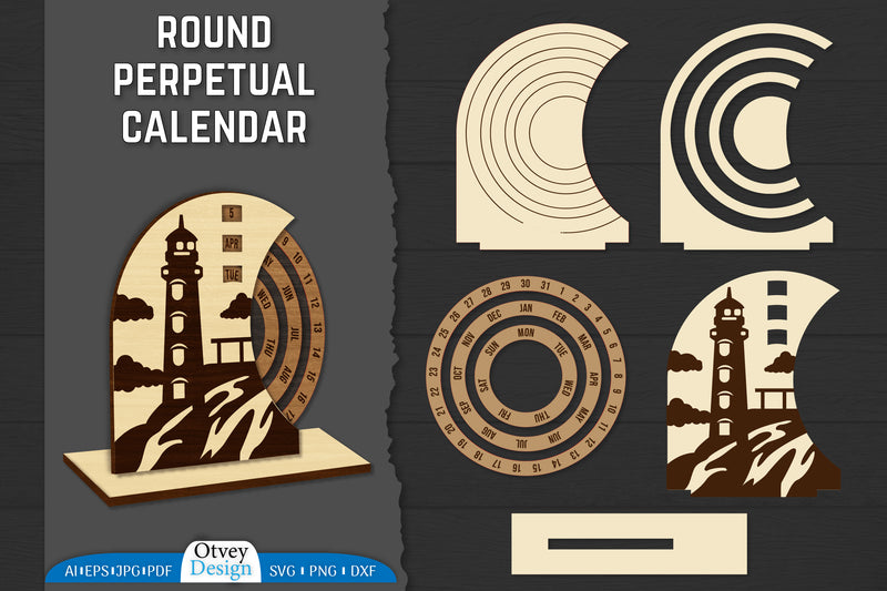 Perpetual Calendar Lasercut SVG Bundle 2 - CraftNest - Digital Crafting and Art
