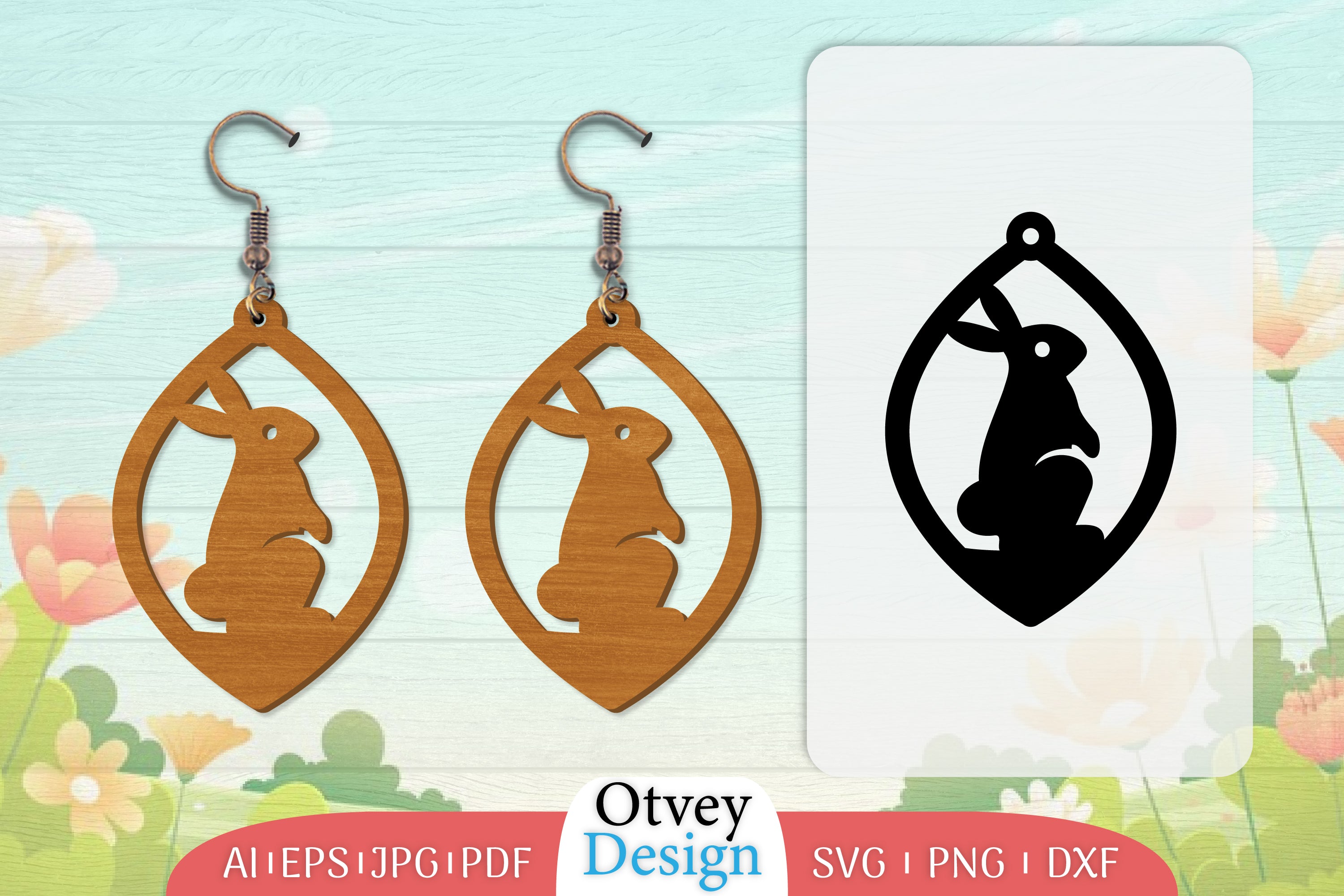 Earring Rabbit Lasercut SVG Bundle 42 - CraftNest - Digital Crafting and Art