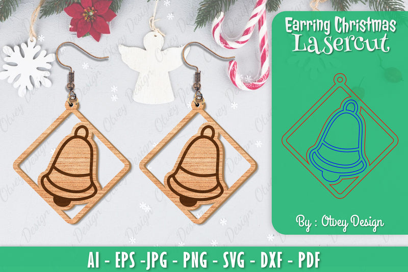 Christmas Earrings SVG Bundle 15 - CraftNest - Digital Crafting and Art