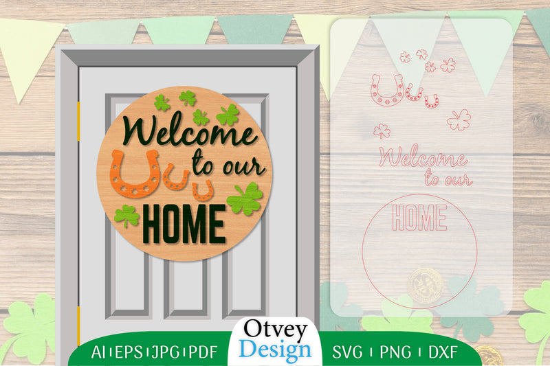 St. Patrick's Day Door Hanger SVG Bundle 6 - CraftNest - Digital Crafting and Art