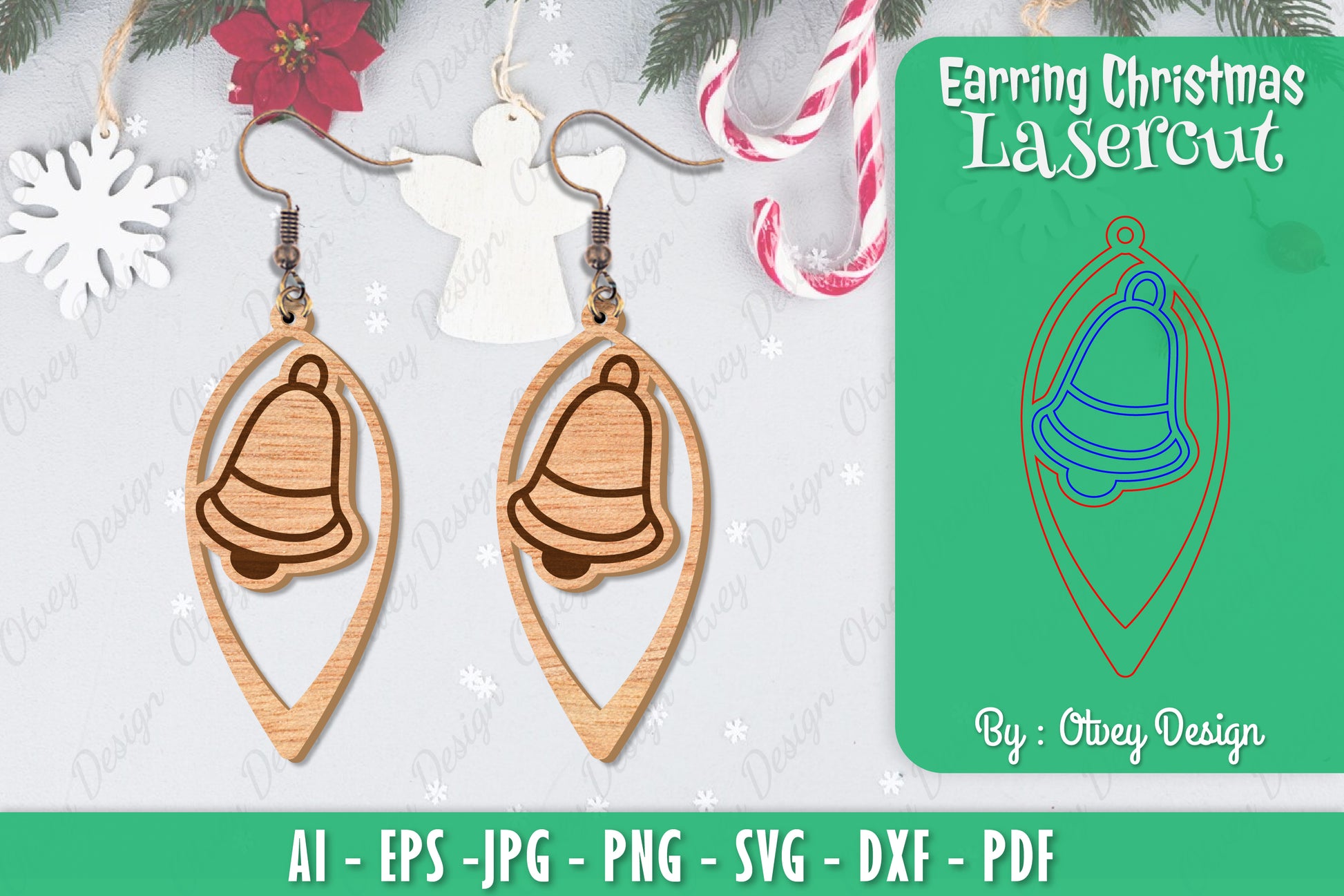 Christmas Earrings SVG Bundle 75 - CraftNest - Digital Crafting and Art
