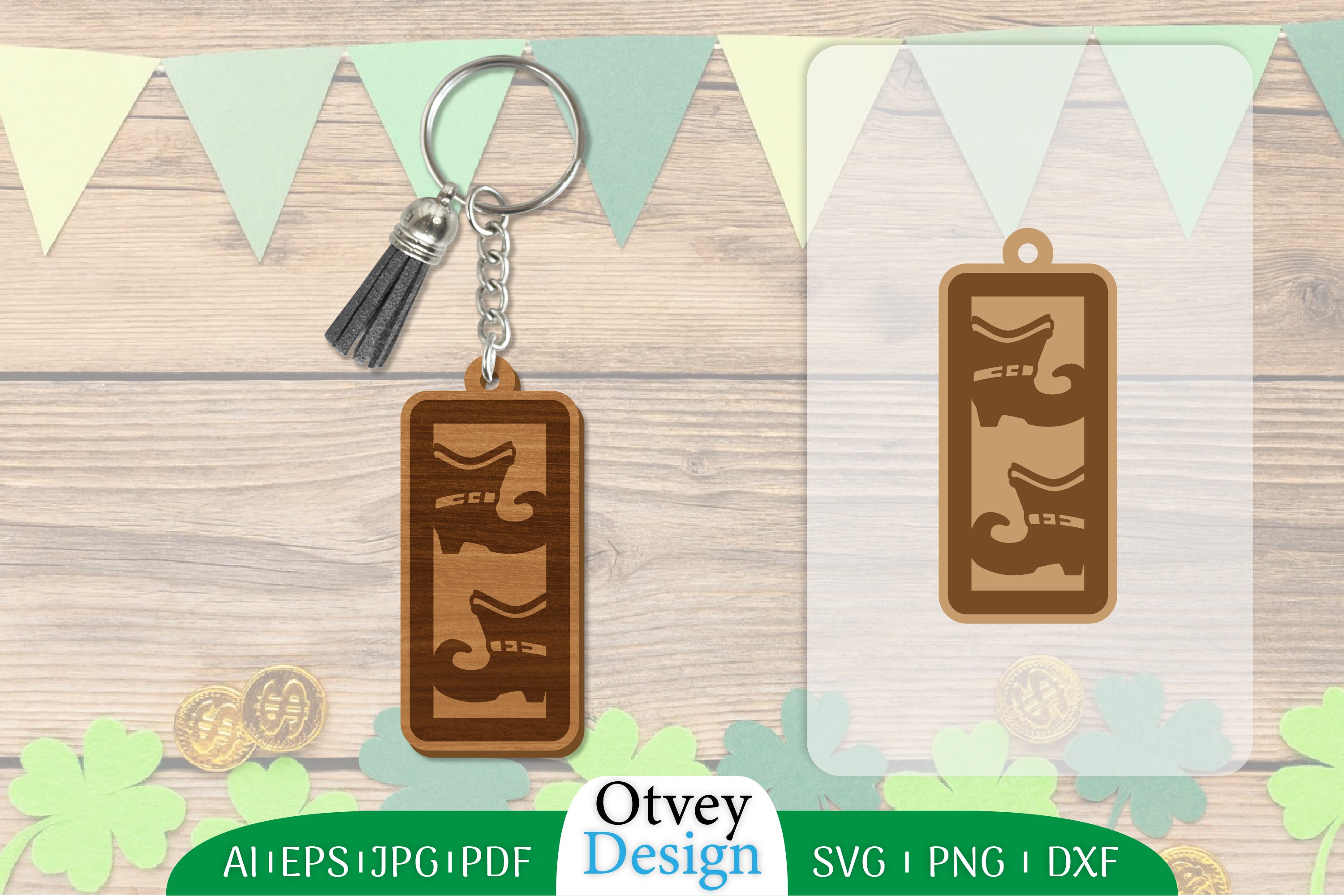 St Patrick's Day Keychain Lasercut SVG Bundle 41 - CraftNest - Digital Crafting and Art