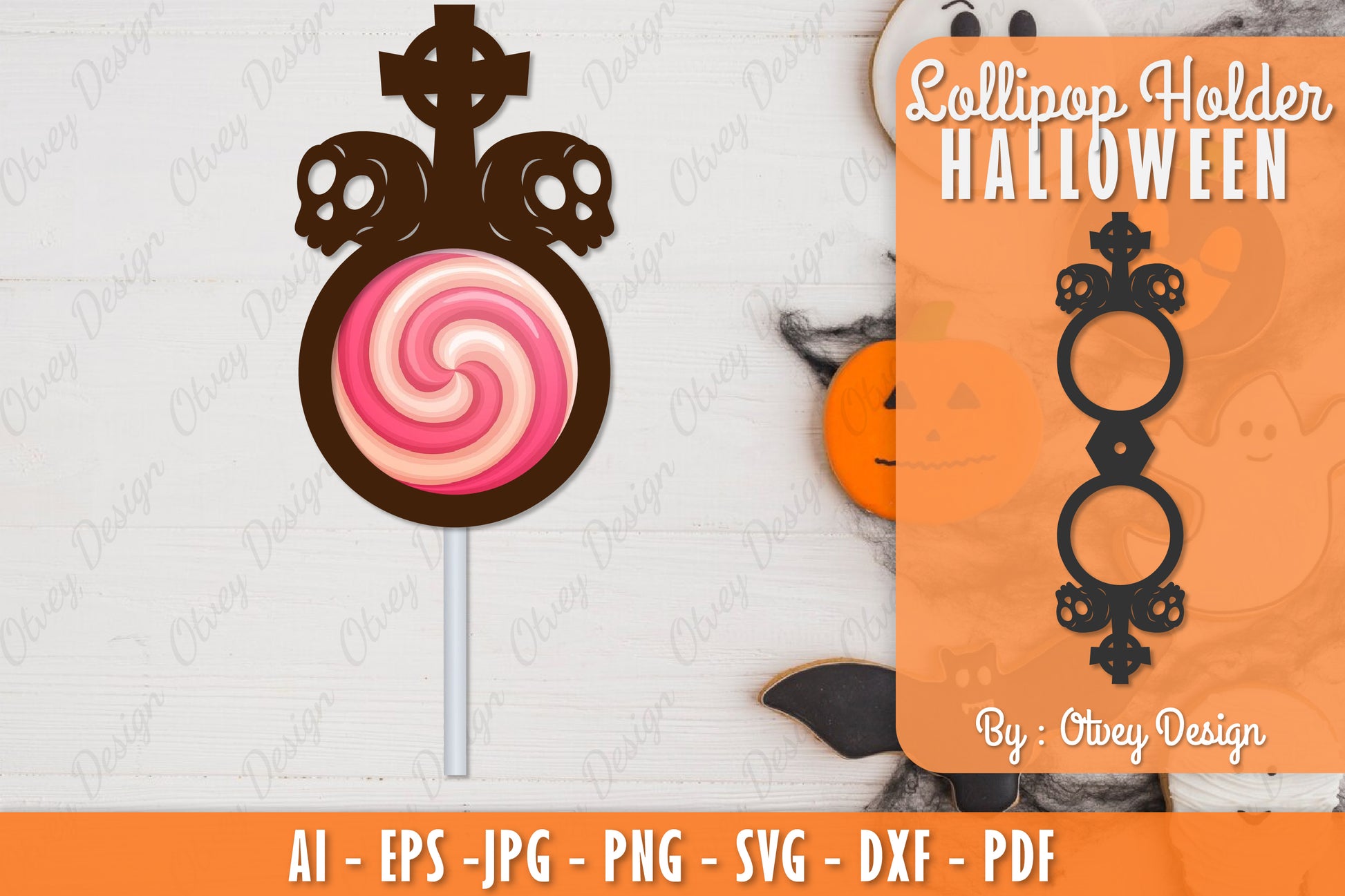 Halloween Lollipop Holder SVG Bundle 22 - CraftNest - Digital Crafting and Art