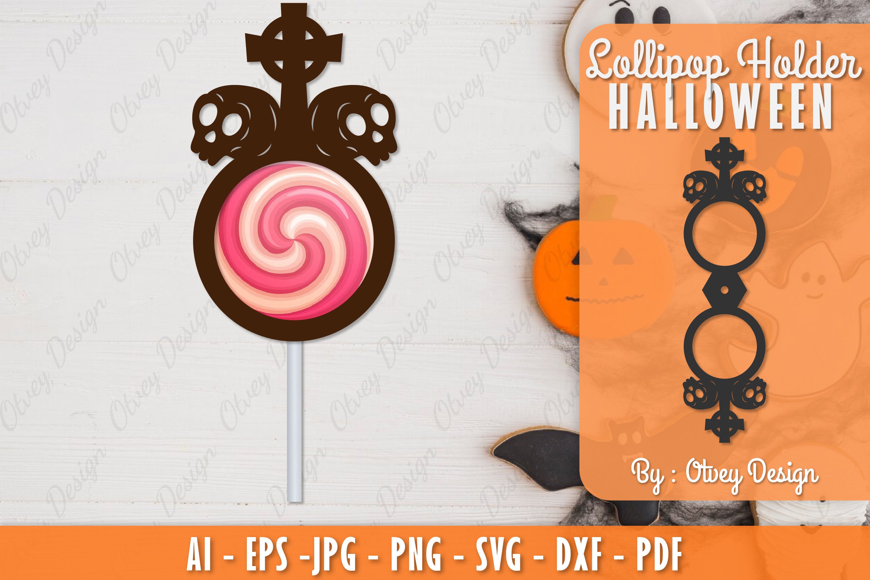 Halloween Lollipop Holder SVG Bundle 22 - CraftNest - Digital Crafting and Art