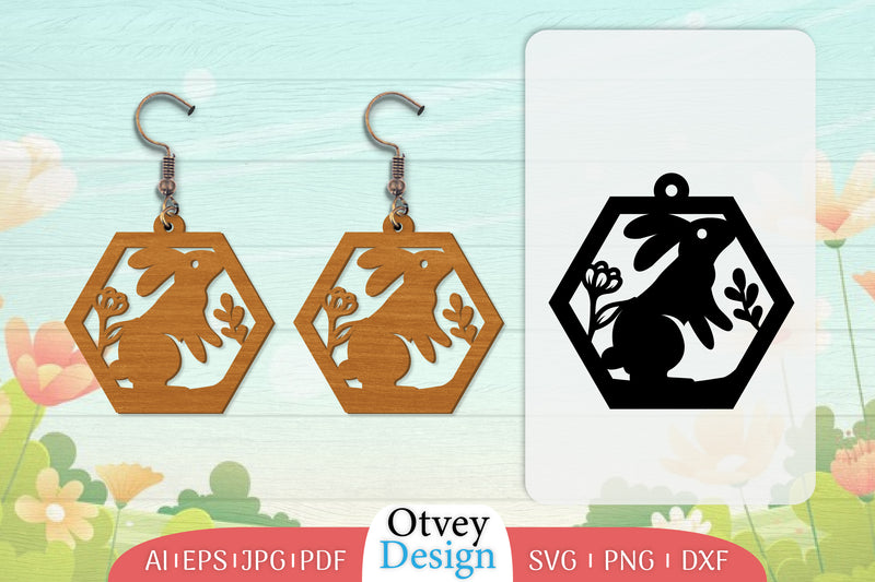 Earring Rabbit Lasercut SVG Bundle 79 - CraftNest - Digital Crafting and Art