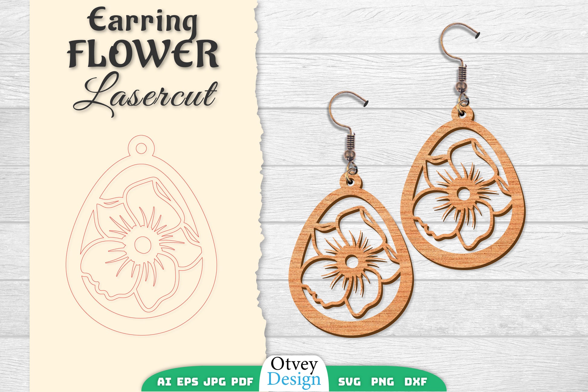 Earring Flower Lasercut SVG Bundle 51 - CraftNest - Digital Crafting and Art