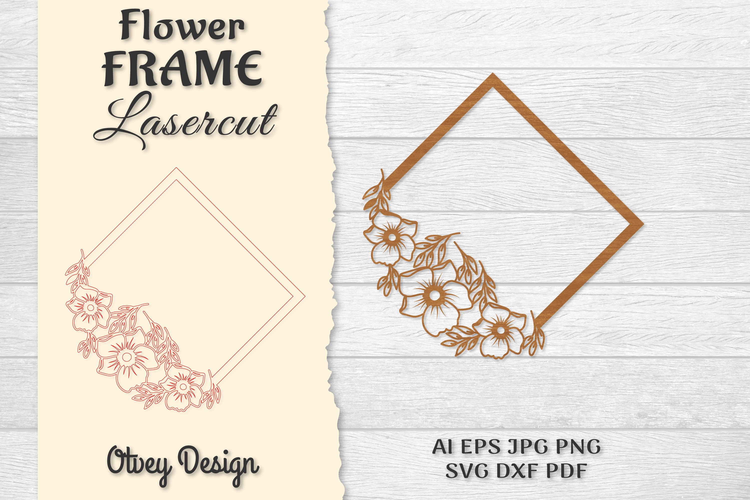 5 Frame Flower Lasercut SVG Bundle 7 - CraftNest - Digital Crafting and Art