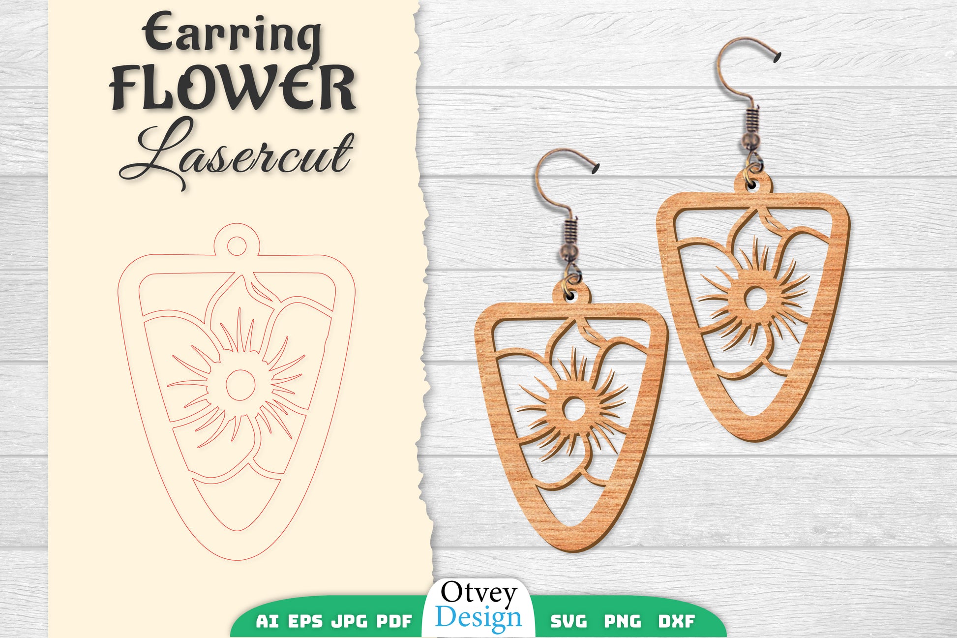 Earring Flower Lasercut SVG Bundle 66 - CraftNest - Digital Crafting and Art