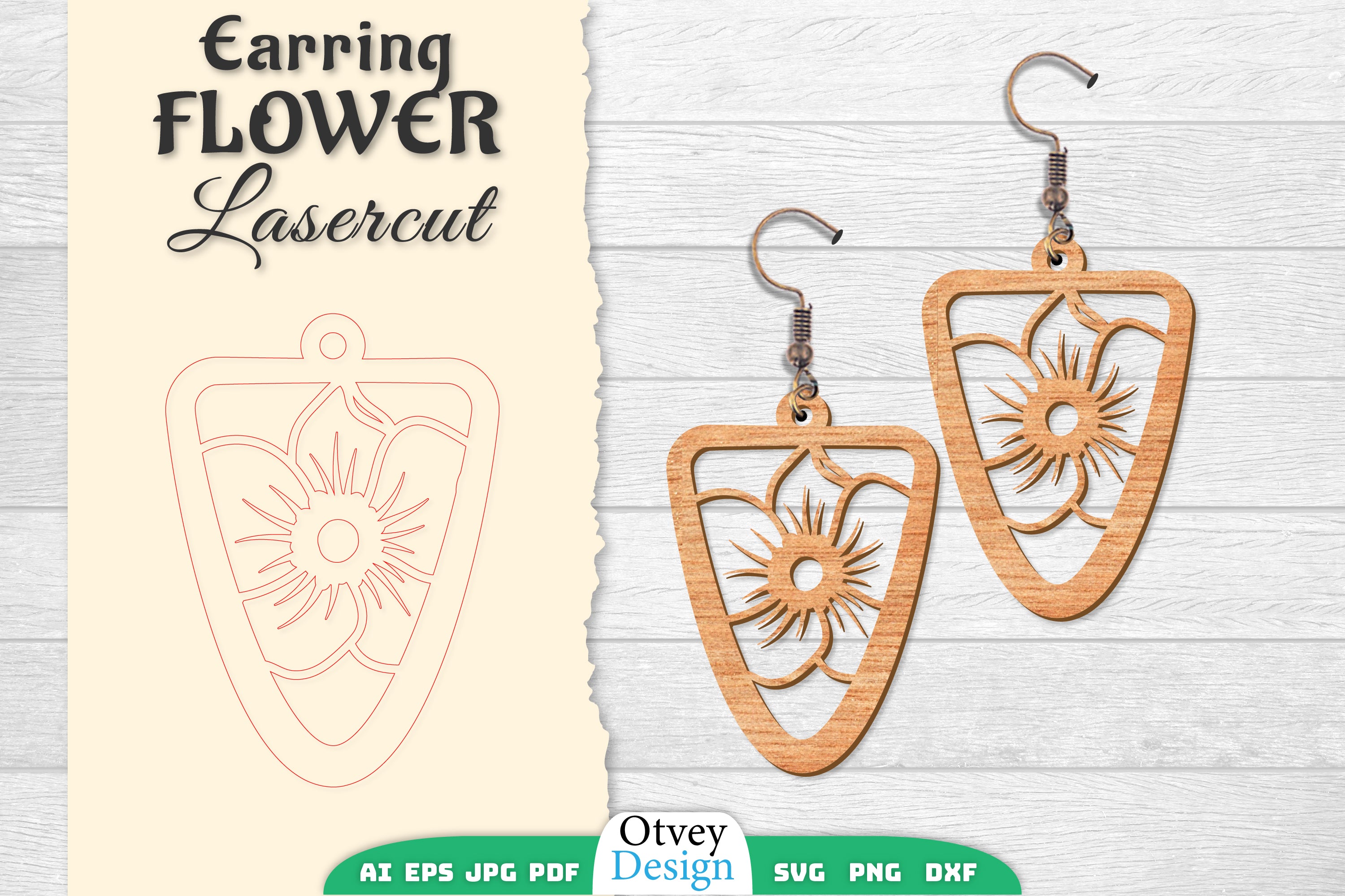 Earring Flower Lasercut SVG Bundle 66 - CraftNest - Digital Crafting and Art