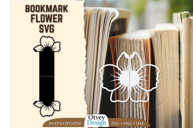 Cutout Flower Bookmark SVG Bundle 7 - CraftNest - Digital Crafting and Art