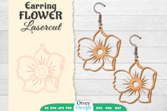 Earring Flower Lasercut SVG Bundle 7 - CraftNest - Digital Crafting and Art