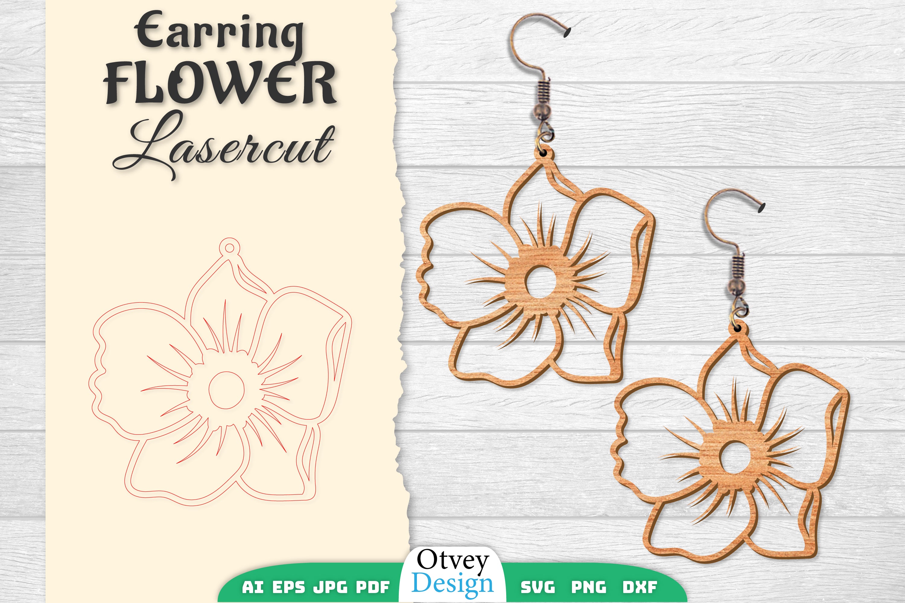 Earring Flower Lasercut SVG Bundle 7 - CraftNest - Digital Crafting and Art