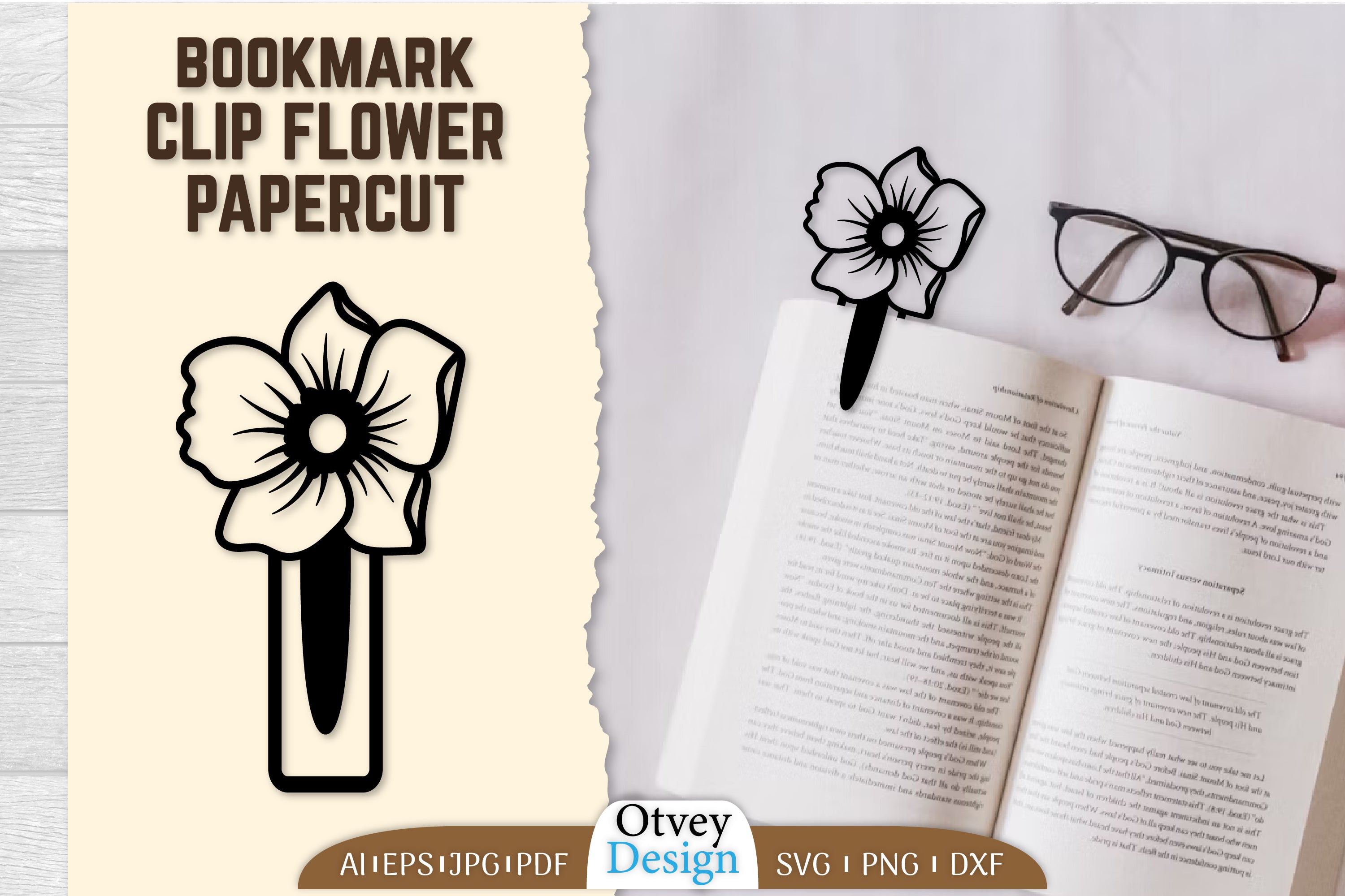 Clip Bookmark Flower SVG Bundle 7 - CraftNest - Digital Crafting and Art