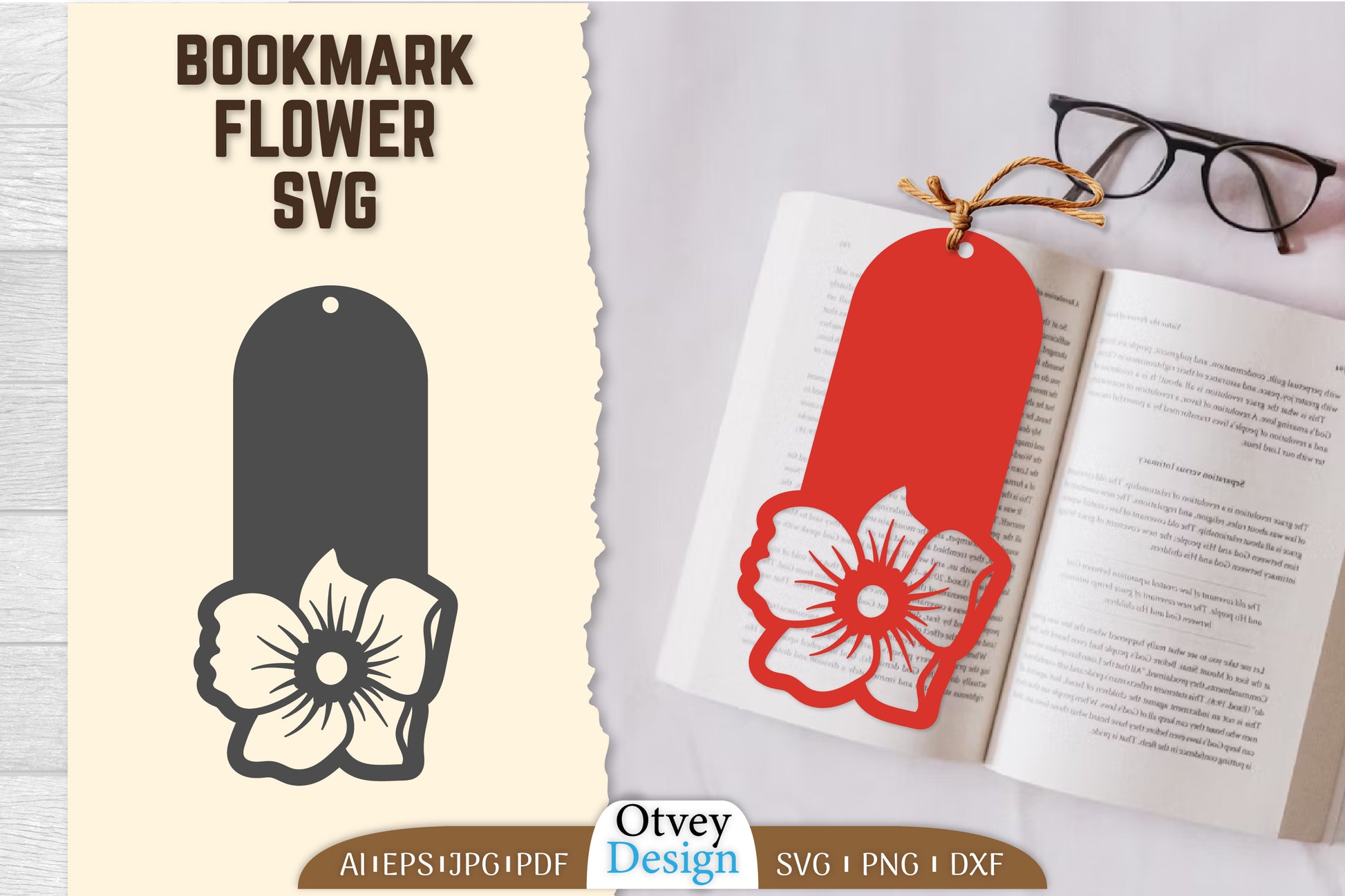 Flower Bookmark SVG Bundle - CraftNest - Digital Crafting and Art