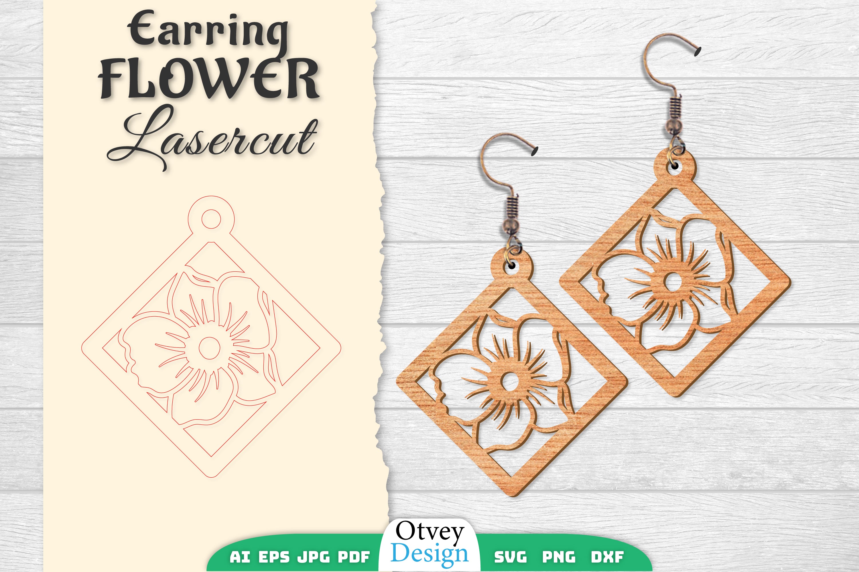 Earring Flower Lasercut SVG Bundle 36 - CraftNest - Digital Crafting and Art