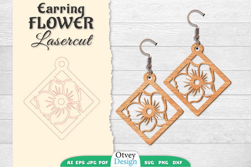 Earring Flower Lasercut SVG Bundle 36 - CraftNest - Digital Crafting and Art