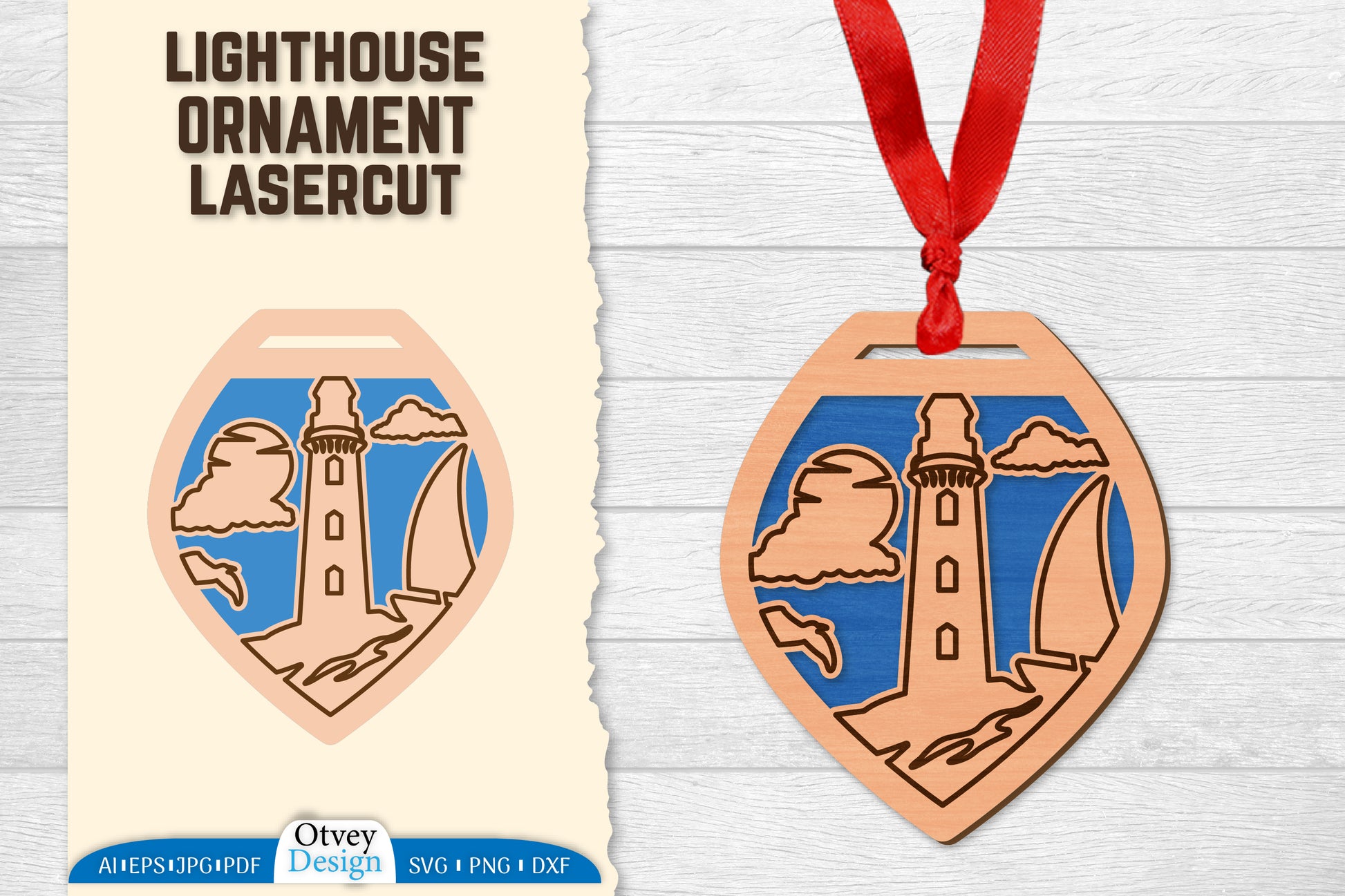 Lighthouse Lasercut Ornament SVG Bundle 84 - CraftNest - Digital Crafting and Art