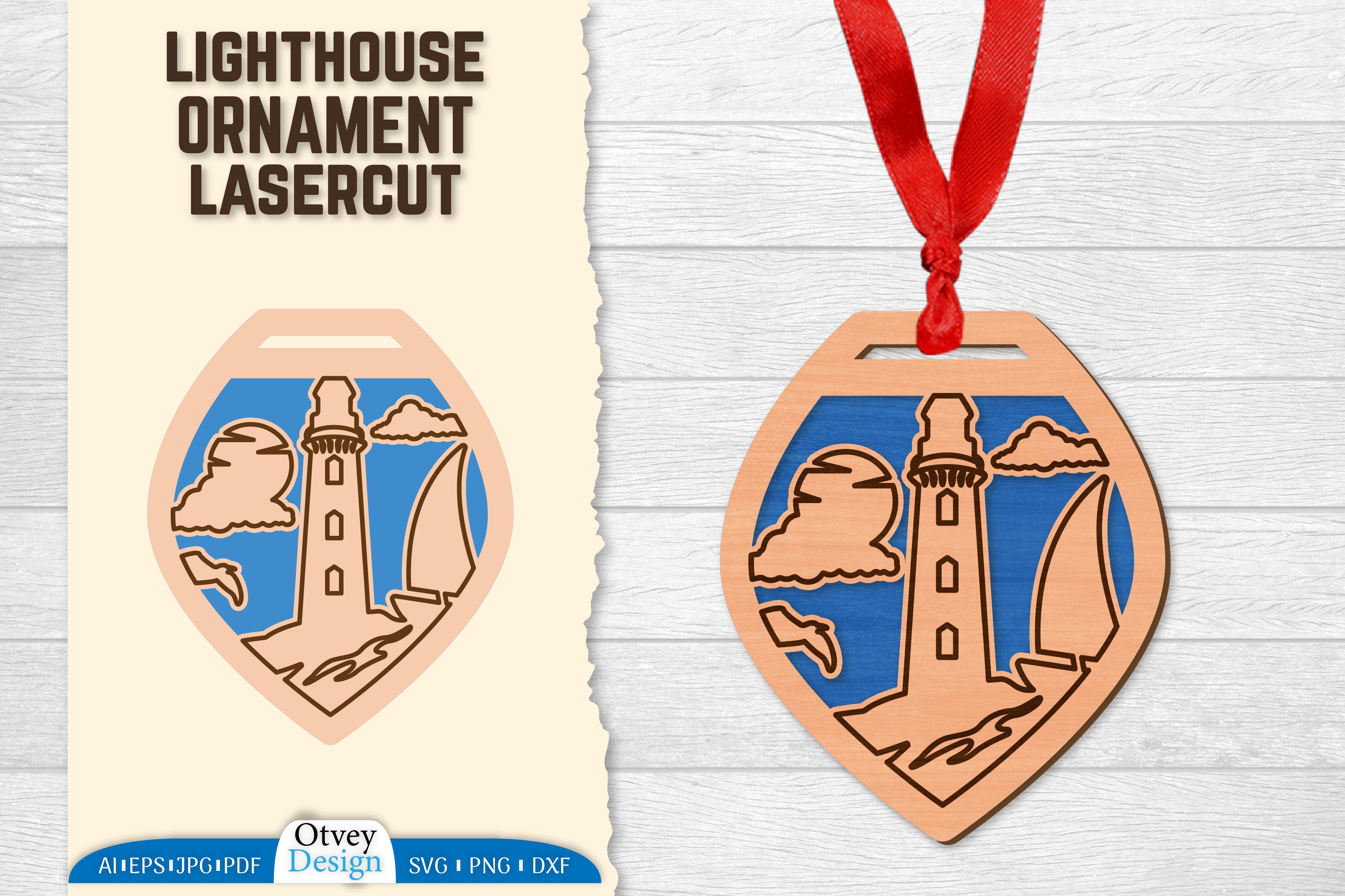 Lighthouse Lasercut Ornament SVG Bundle 84 - CraftNest - Digital Crafting and Art