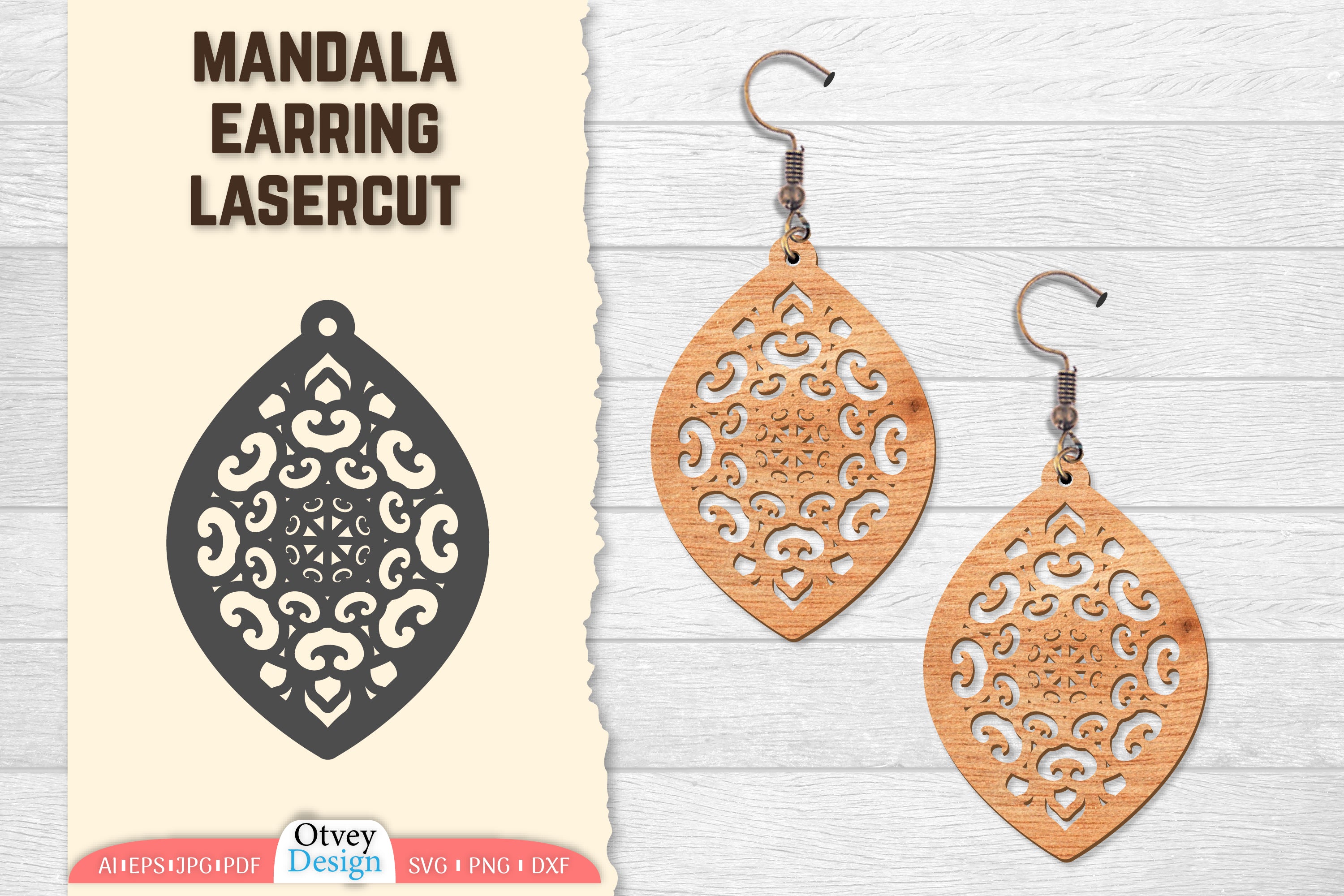 Earring Mandala Lasercut SVG Bundle 30 - CraftNest - Digital Crafting and Art