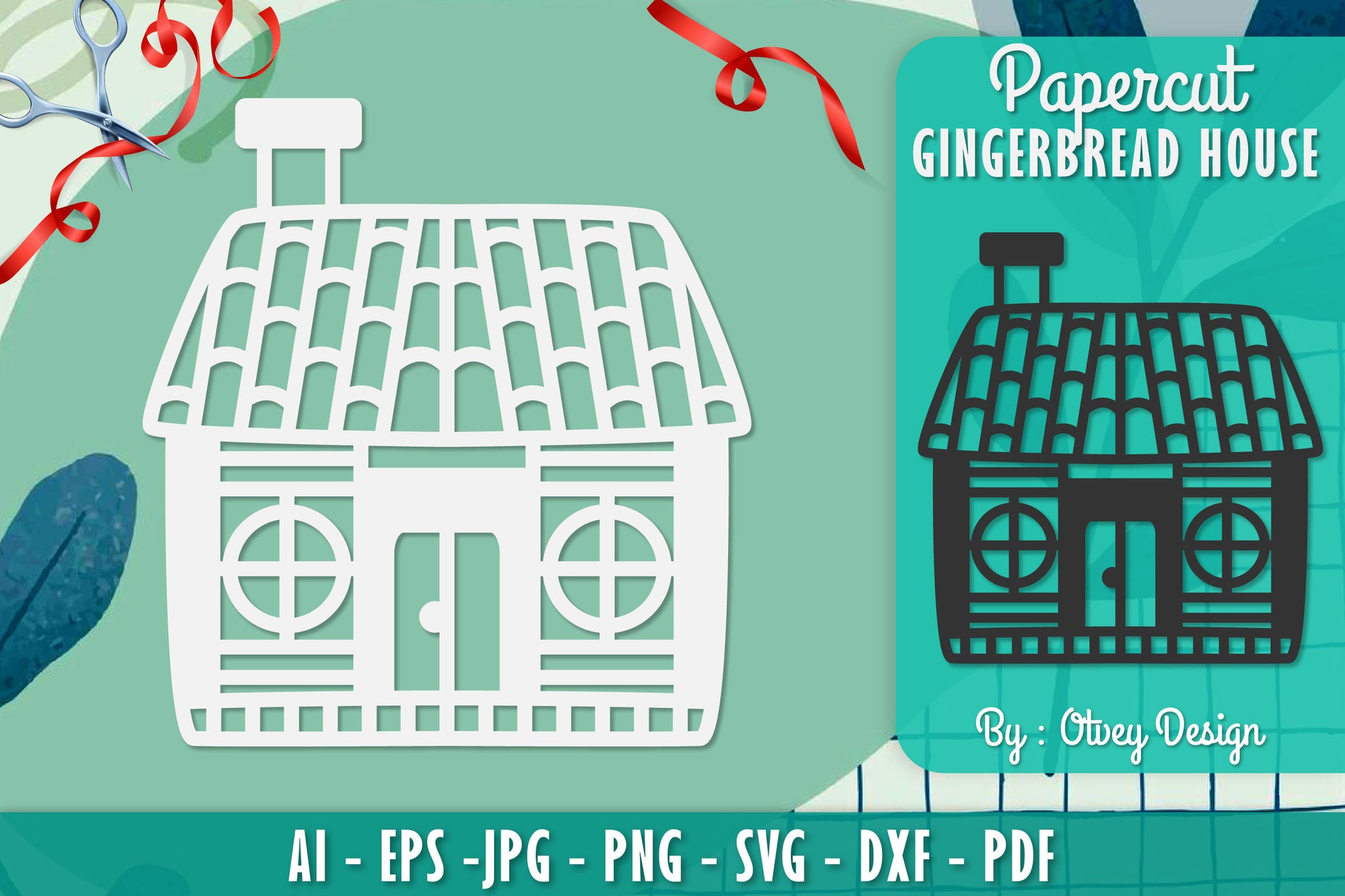 Gingerbread House Papercut SVG Bundle 10 - CraftNest - Digital Crafting and Art