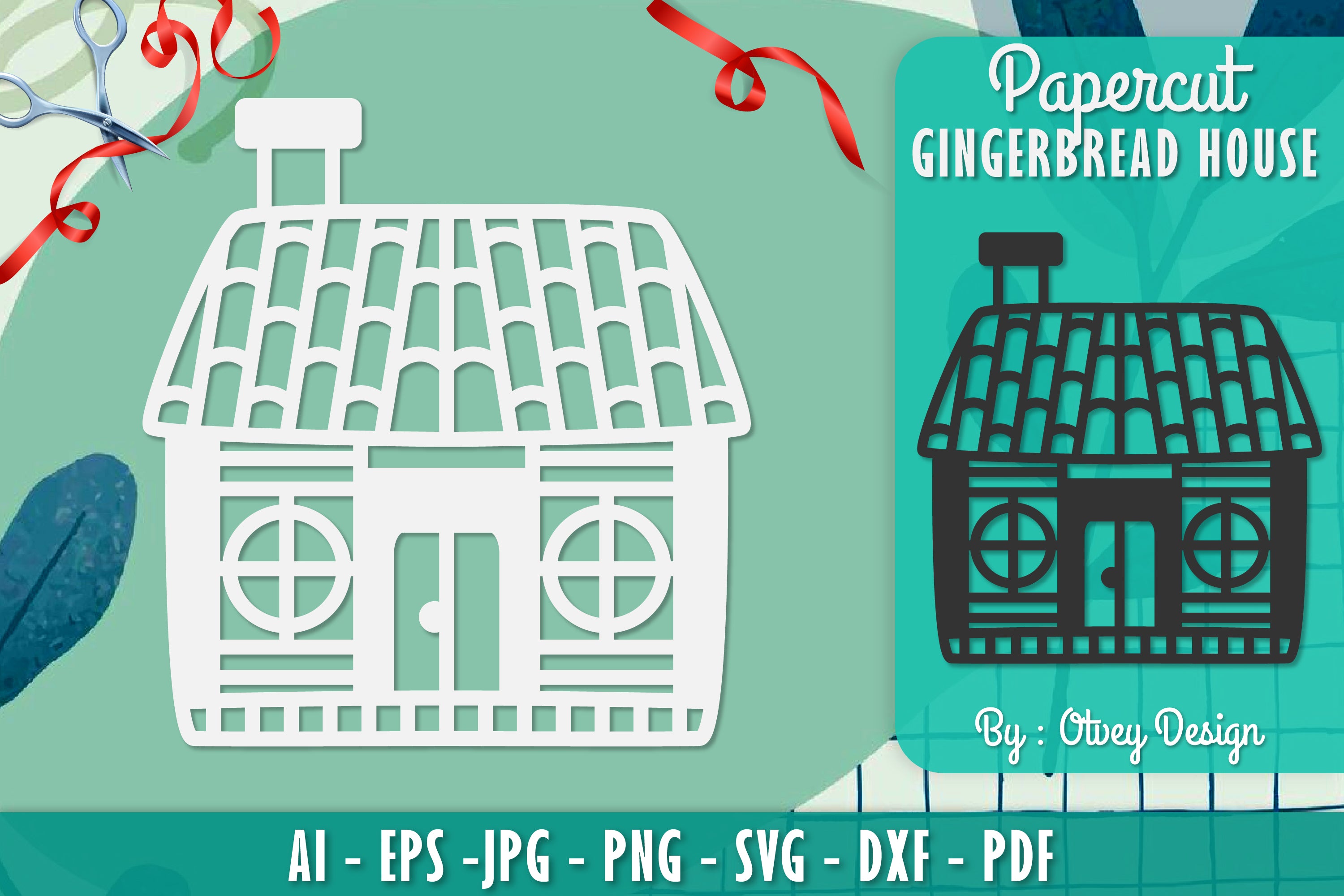 Gingerbread House Papercut SVG Bundle 10 - CraftNest - Digital Crafting and Art