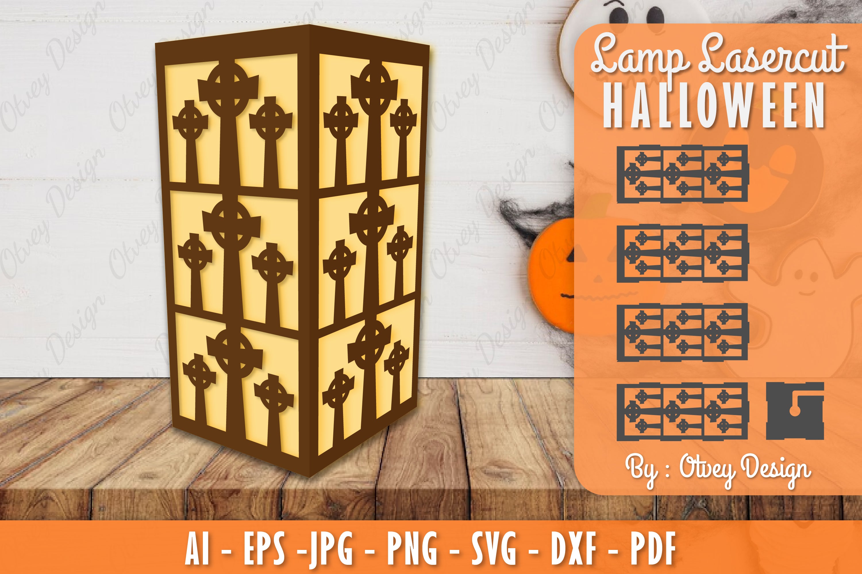 Halloween Lamp Lasercut SVG Bundle