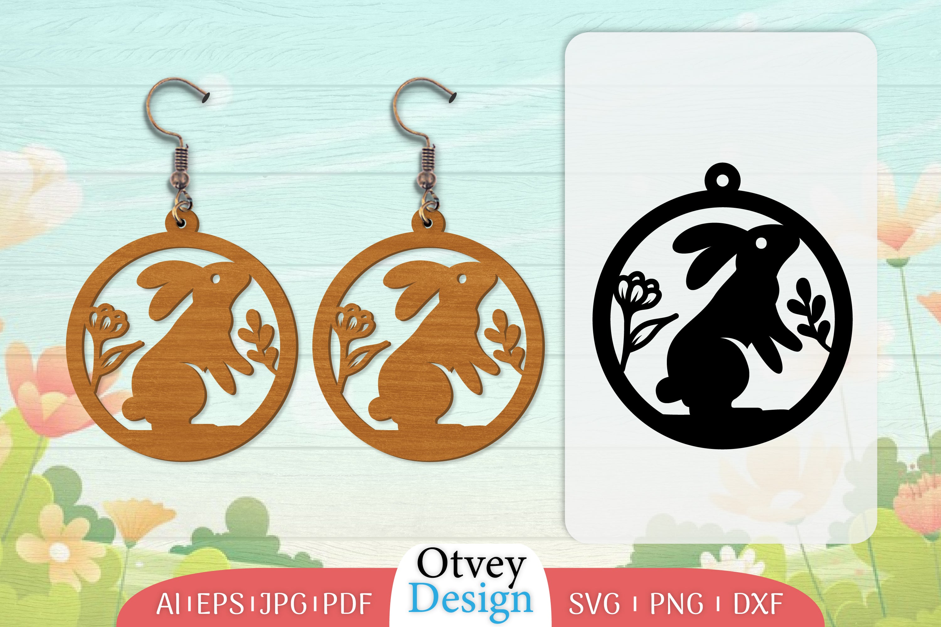 Earring Rabbit Lasercut SVG Bundle 34 - CraftNest - Digital Crafting and Art