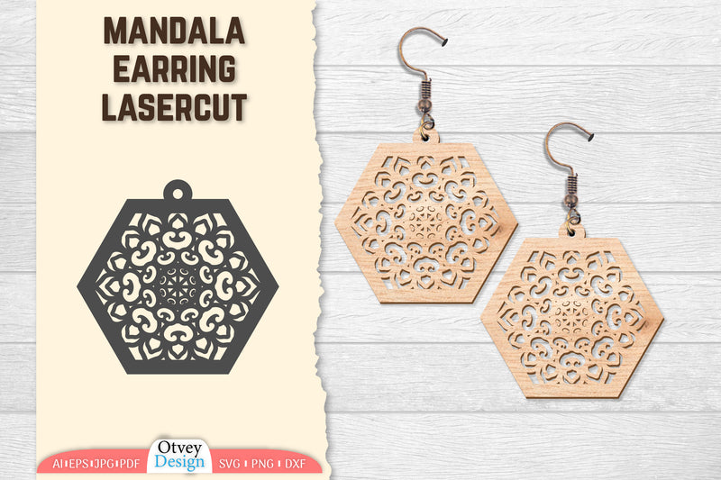 Earring Mandala Lasercut SVG Bundle 46 - CraftNest - Digital Crafting and Art