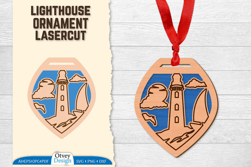 Lighthouse Lasercut Ornament SVG Bundle 84 - CraftNest - Digital Crafting and Art