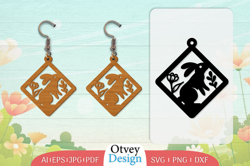 Earring Rabbit Lasercut SVG Bundle 25 - CraftNest - Digital Crafting and Art