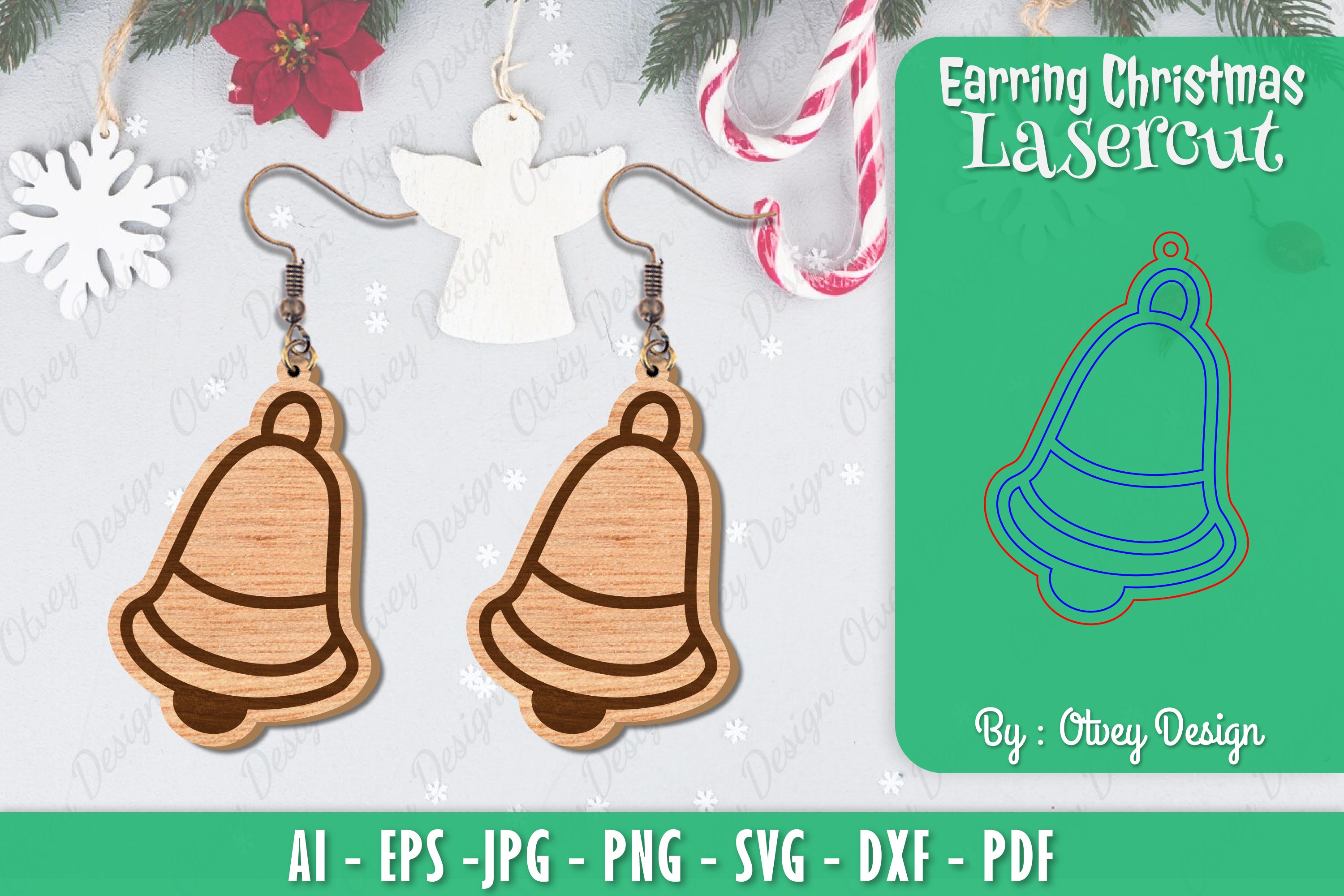 Christmas Earrings SVG Bundle