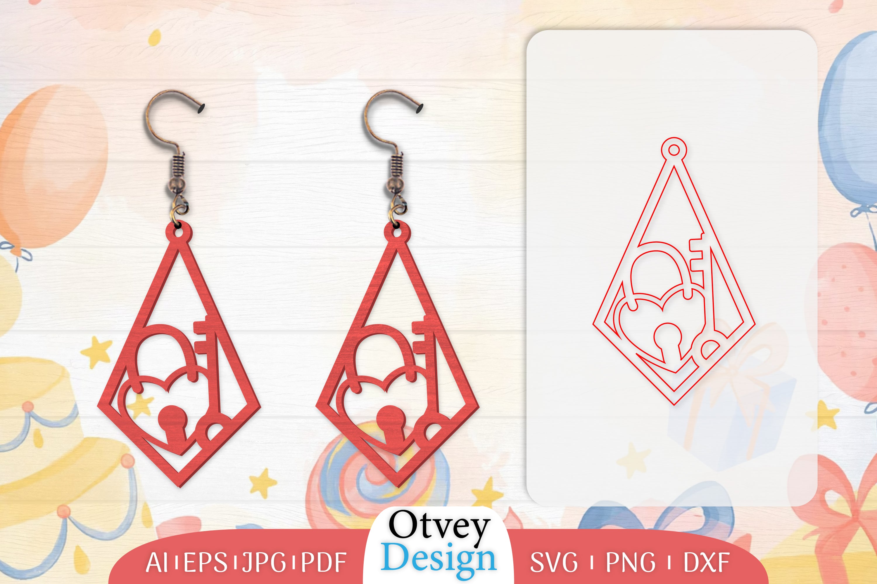 Birthday Earrings Lasercut SVG Bundle 14 - CraftNest - Digital Crafting and Art