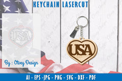 4th of July Keychain SVG Bundle 19 - CraftNest - Digital Crafting and Art