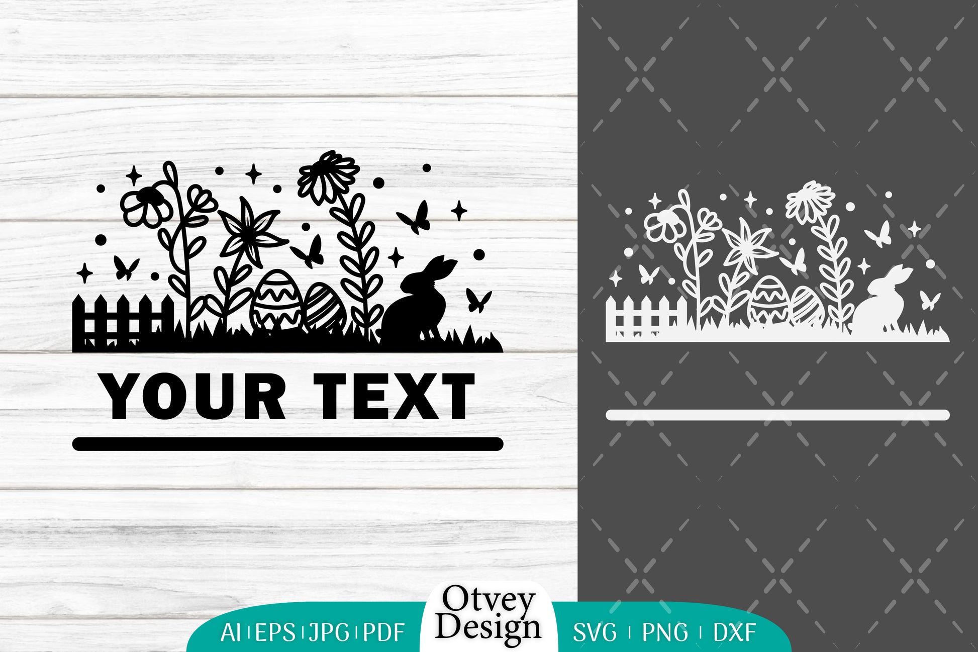Easter Bunny Garden Scene SVG Bundle 14 - CraftNest - Digital Crafting and Art