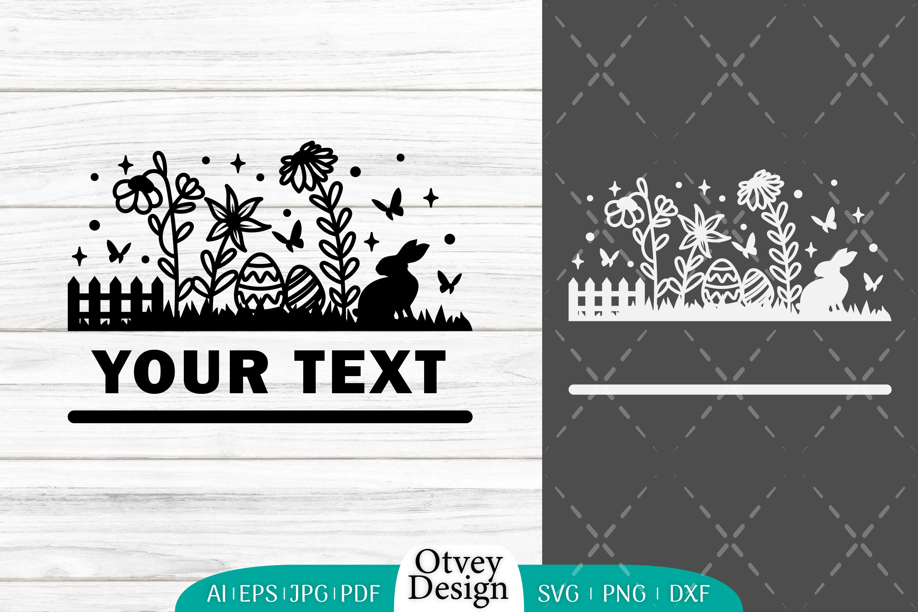 Easter Bunny Garden Scene SVG Bundle 14 - CraftNest - Digital Crafting and Art